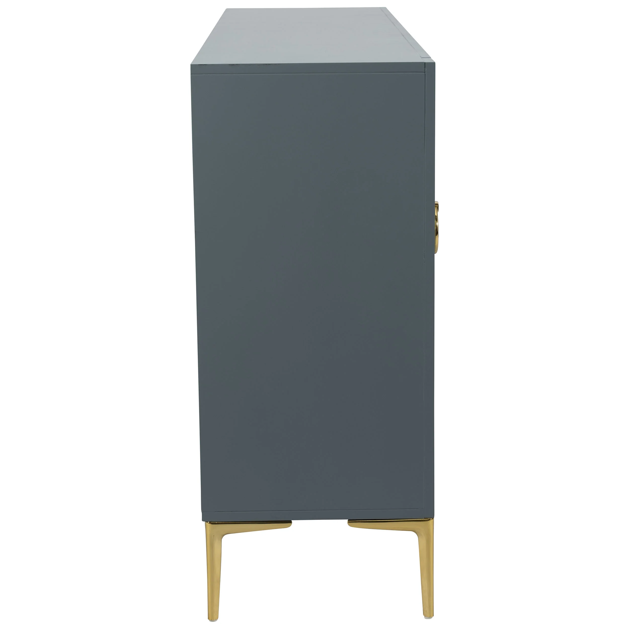 3 Door Cabinet, Gray - Image 2