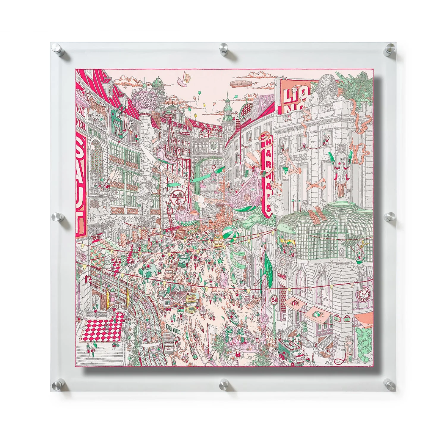 36x36" Floating Clear Acrylic Scarf Frame (Frame Size 40x40") - Image 13