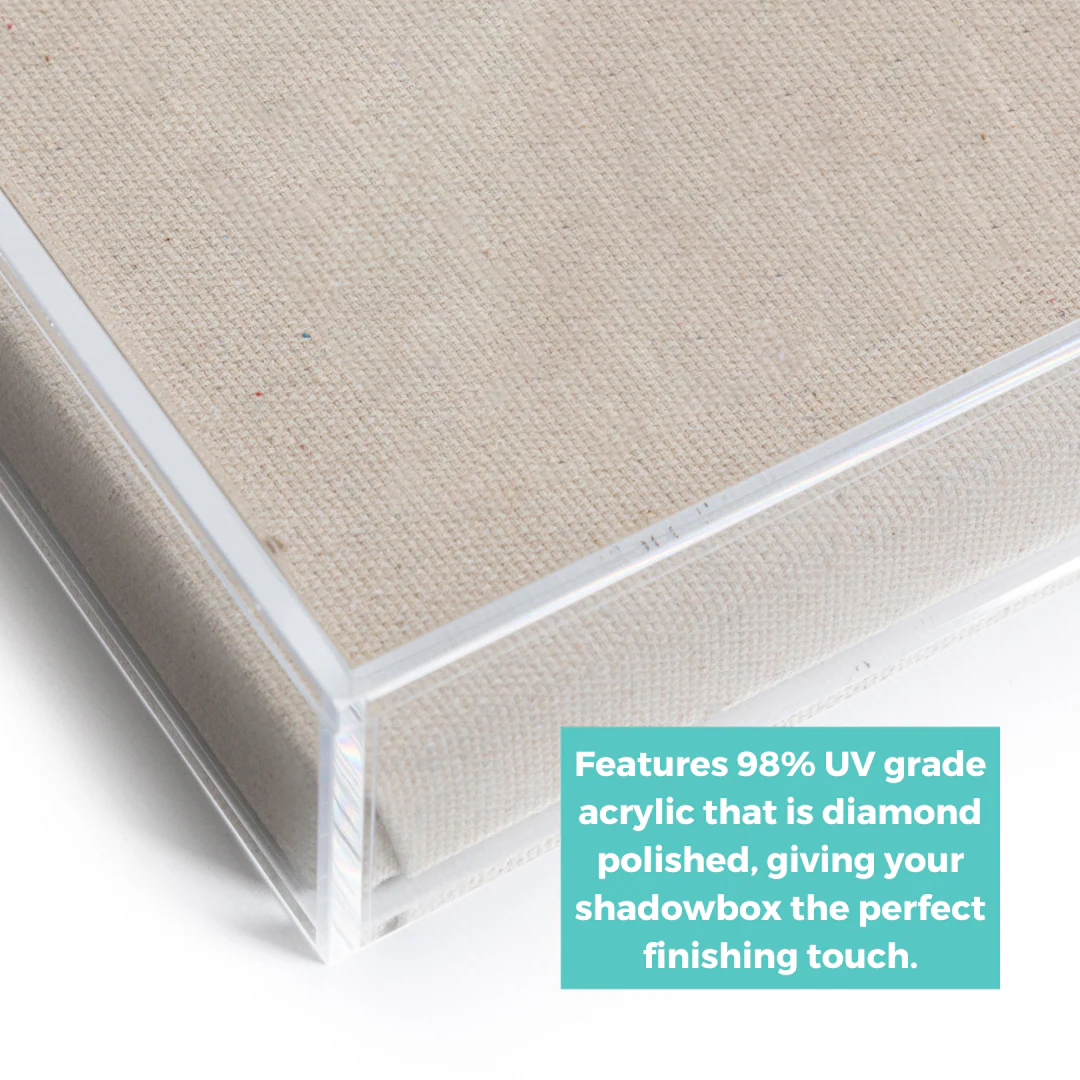 36x36" Modern Acrylic Scarf Shadowbox With Canvas | UV Grade (For Scarves Up To 35") - Image 11