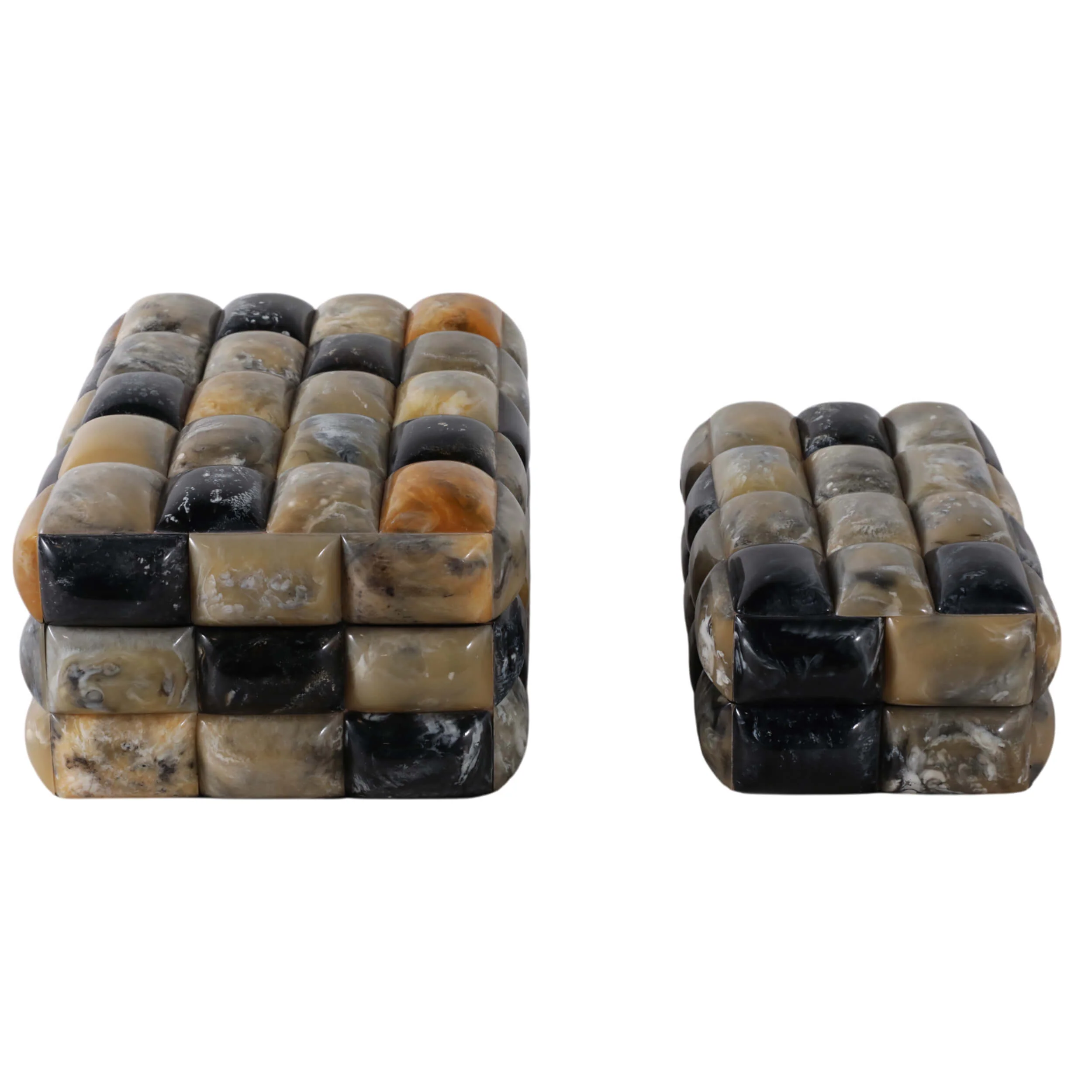 3D Horn-Look Boxes, Multi, Set of 2 - Image 2