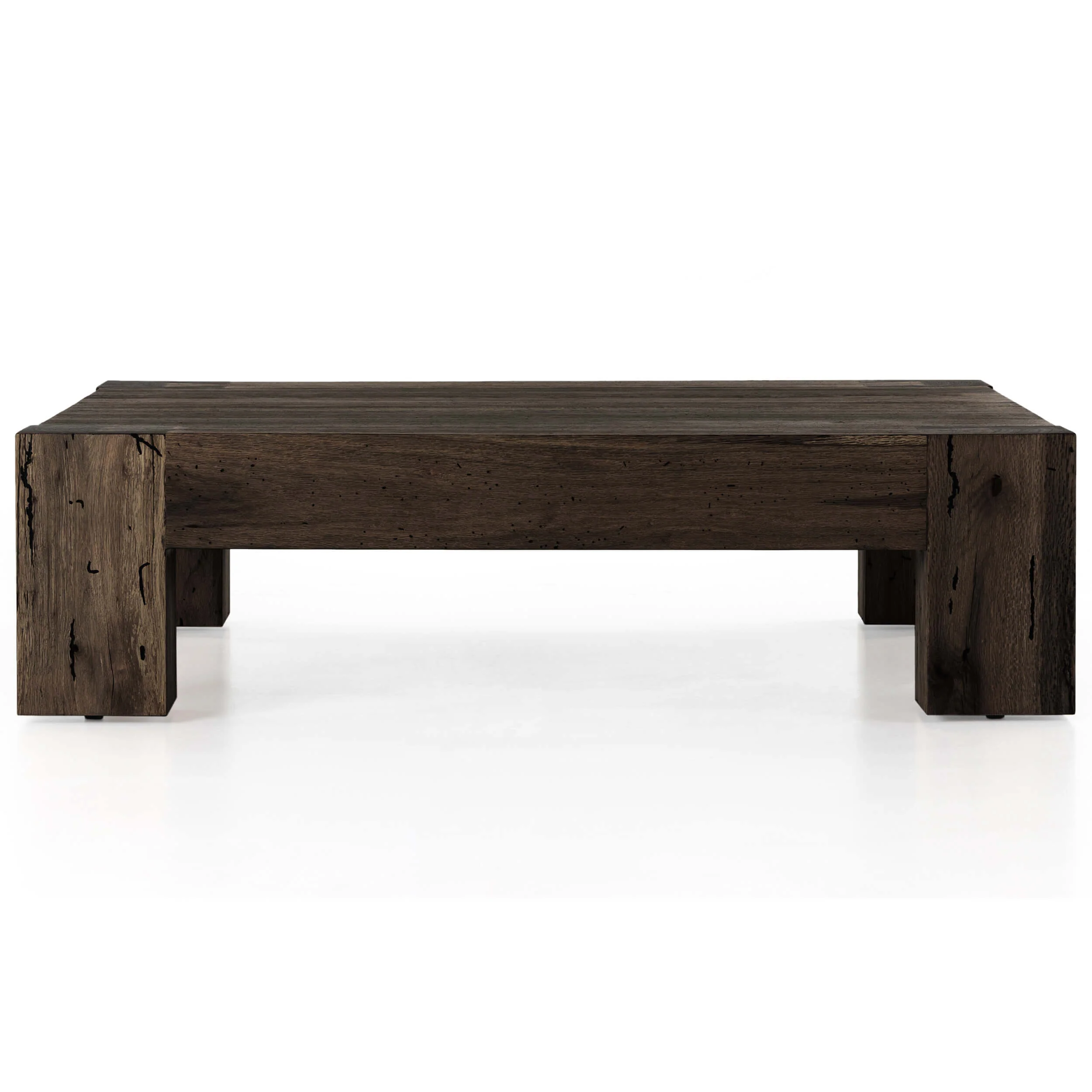 Abaso Coffee Table, Ebony Rustic by Four Hands - Image 2