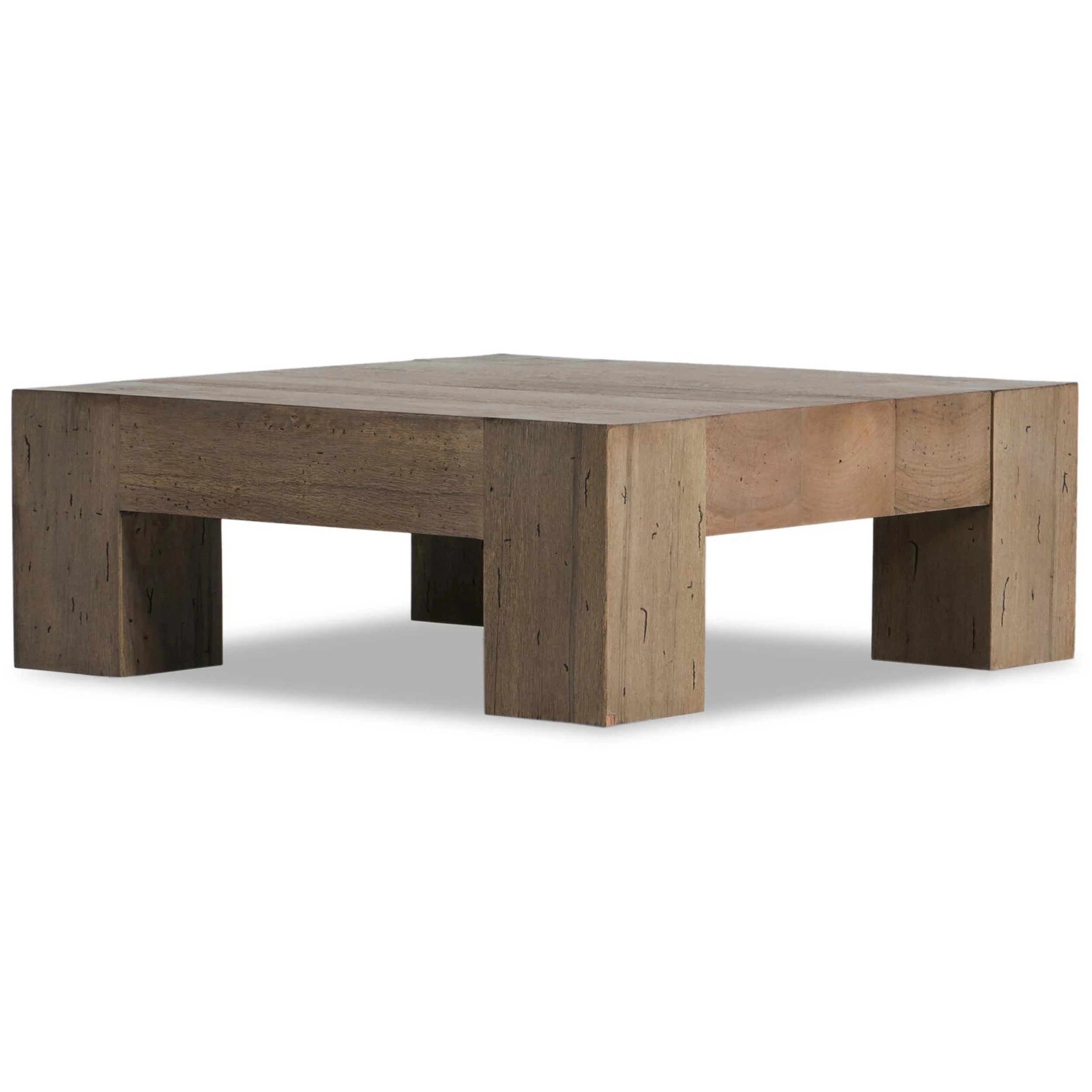 Abaso Coffee Table, Rustic Wormwood Oak by Four Hands - Image 13