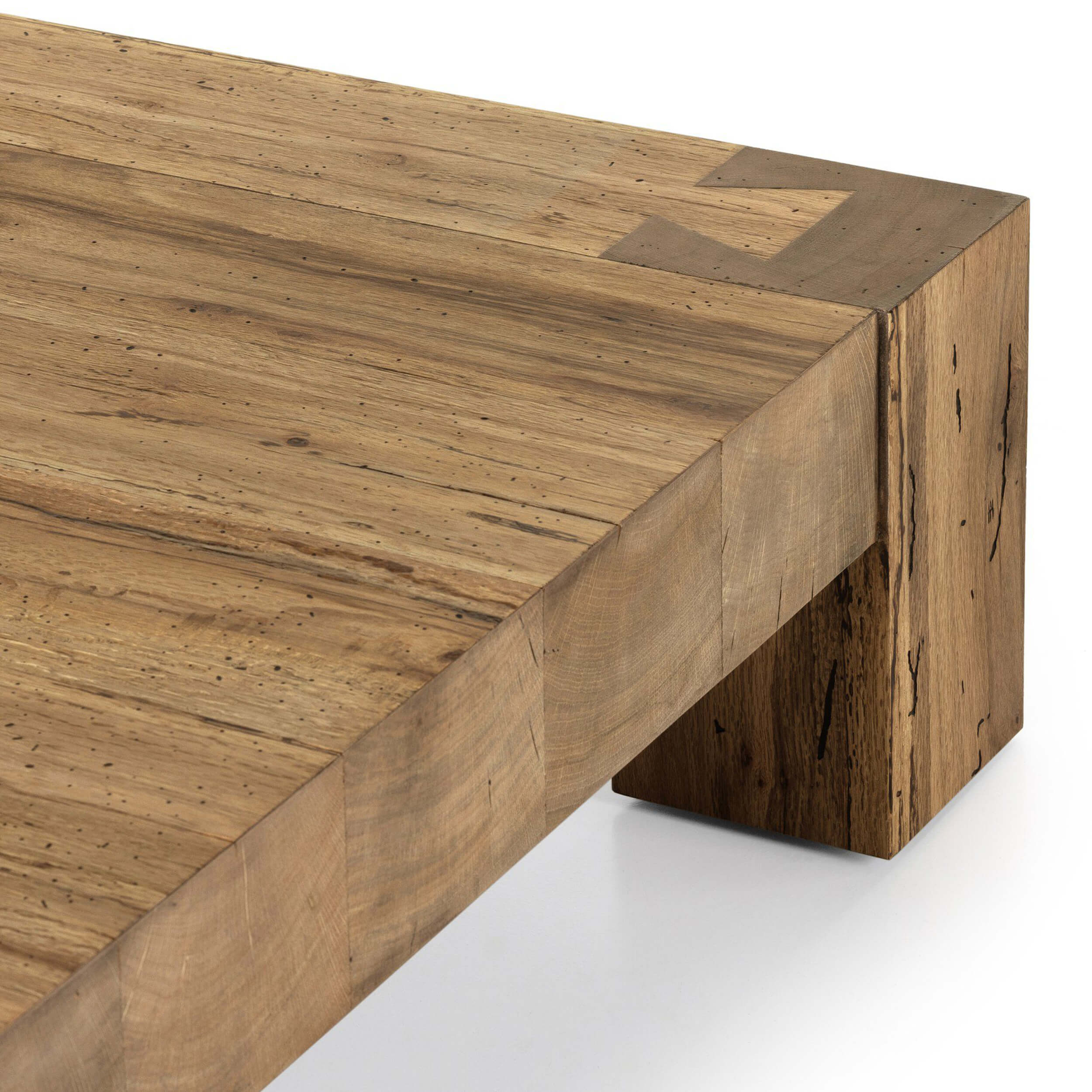 Abaso Coffee Table, Rustic Wormwood Oak by Four Hands - Image 4