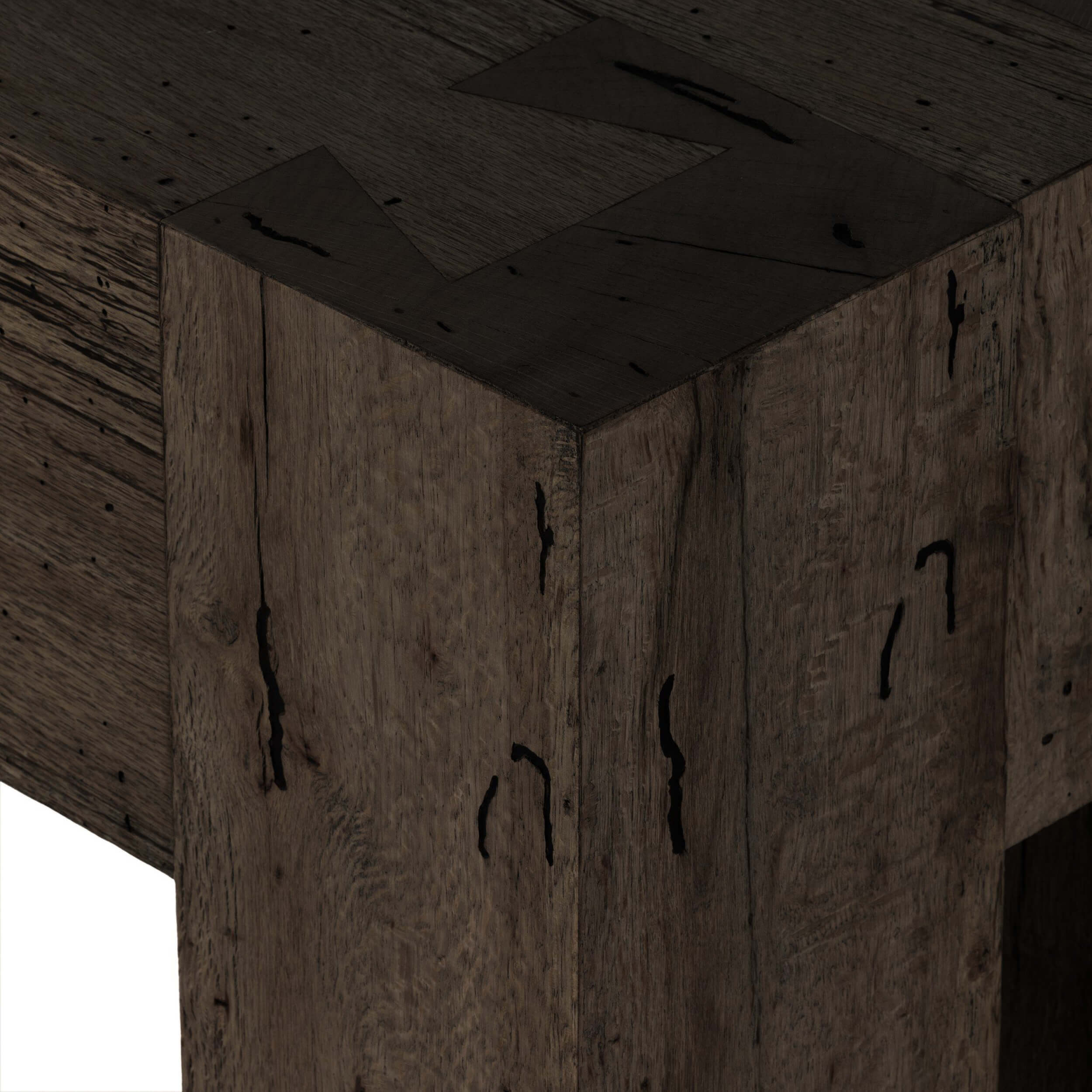 Abaso Console Table, Rustic Ebony by Four Hands - Image 8