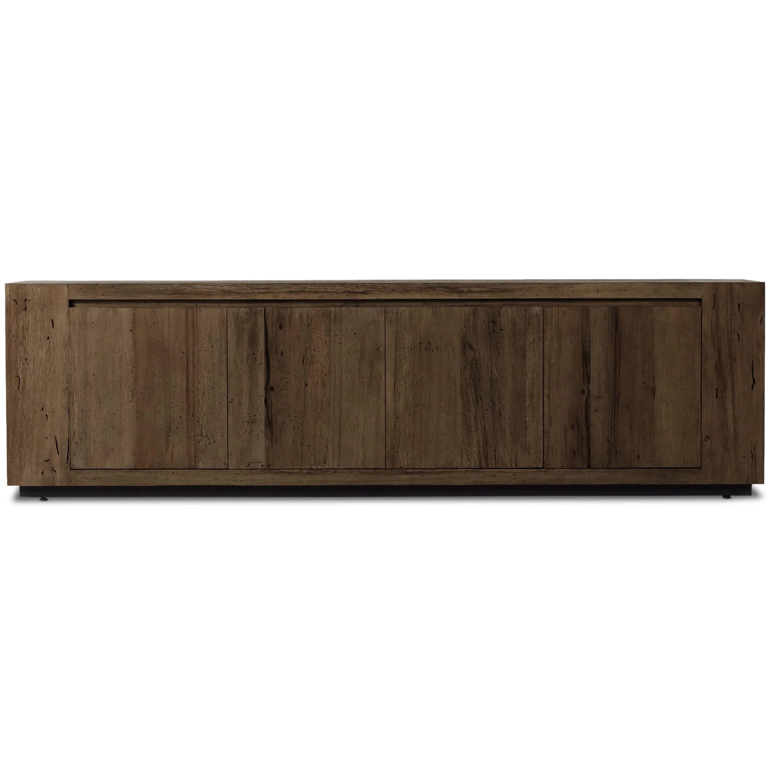 Abaso Media Console, Rustic Ebony by Four Hands - Image 2
