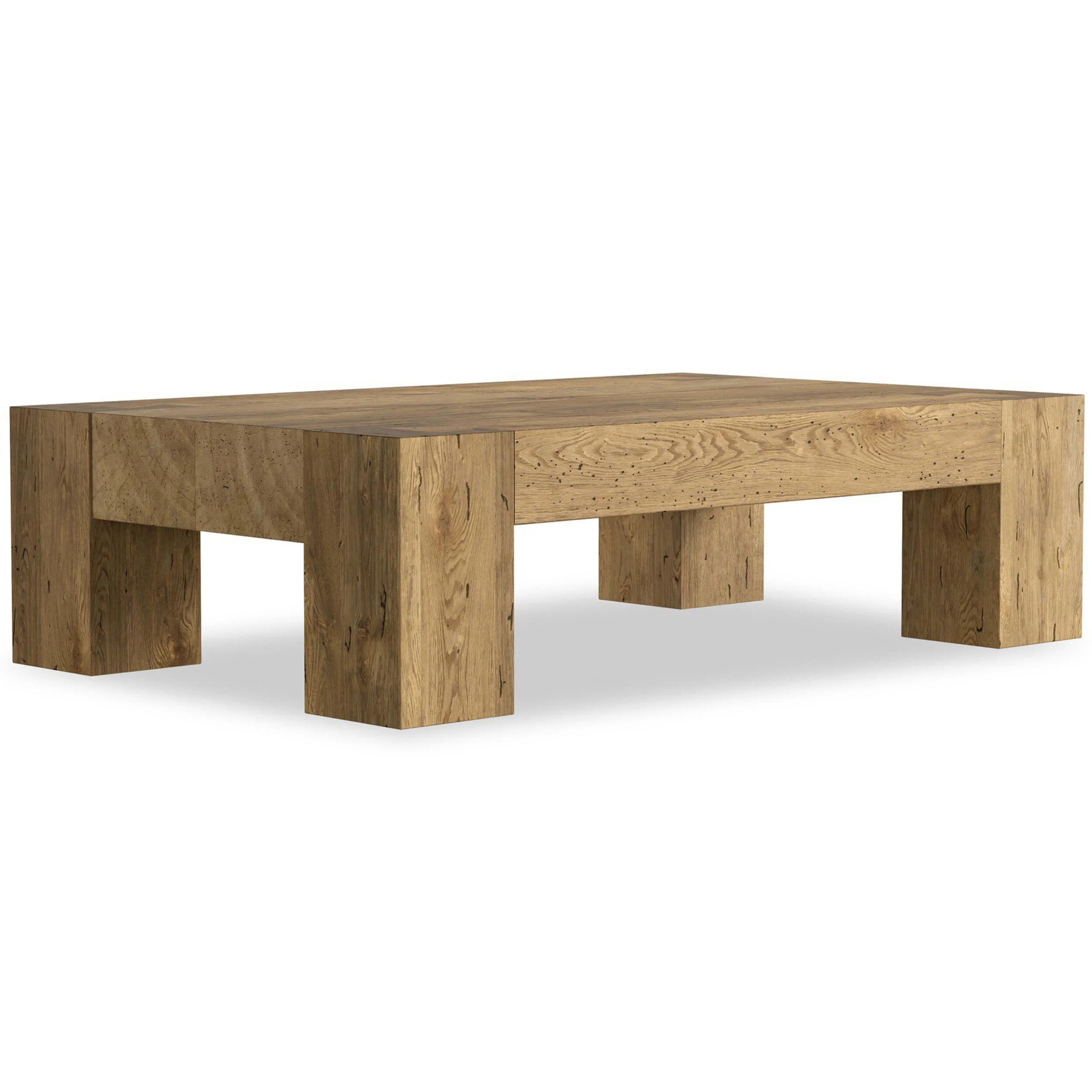 Abaso Rectangular Coffee Table, Rustic Wormwood by Four Hands - Image 8
