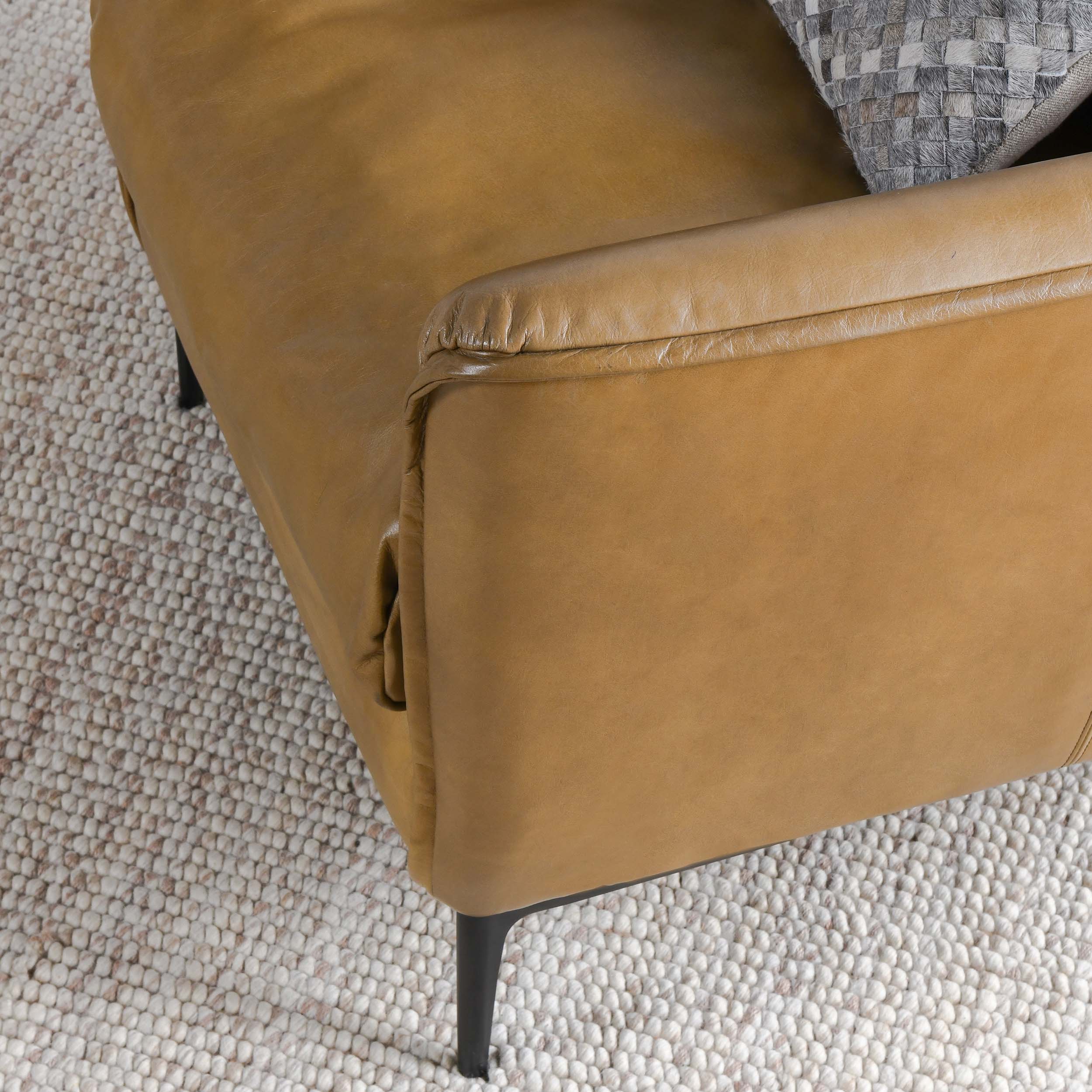 Abigail Leather Chair, Adobe Tan - Image 4