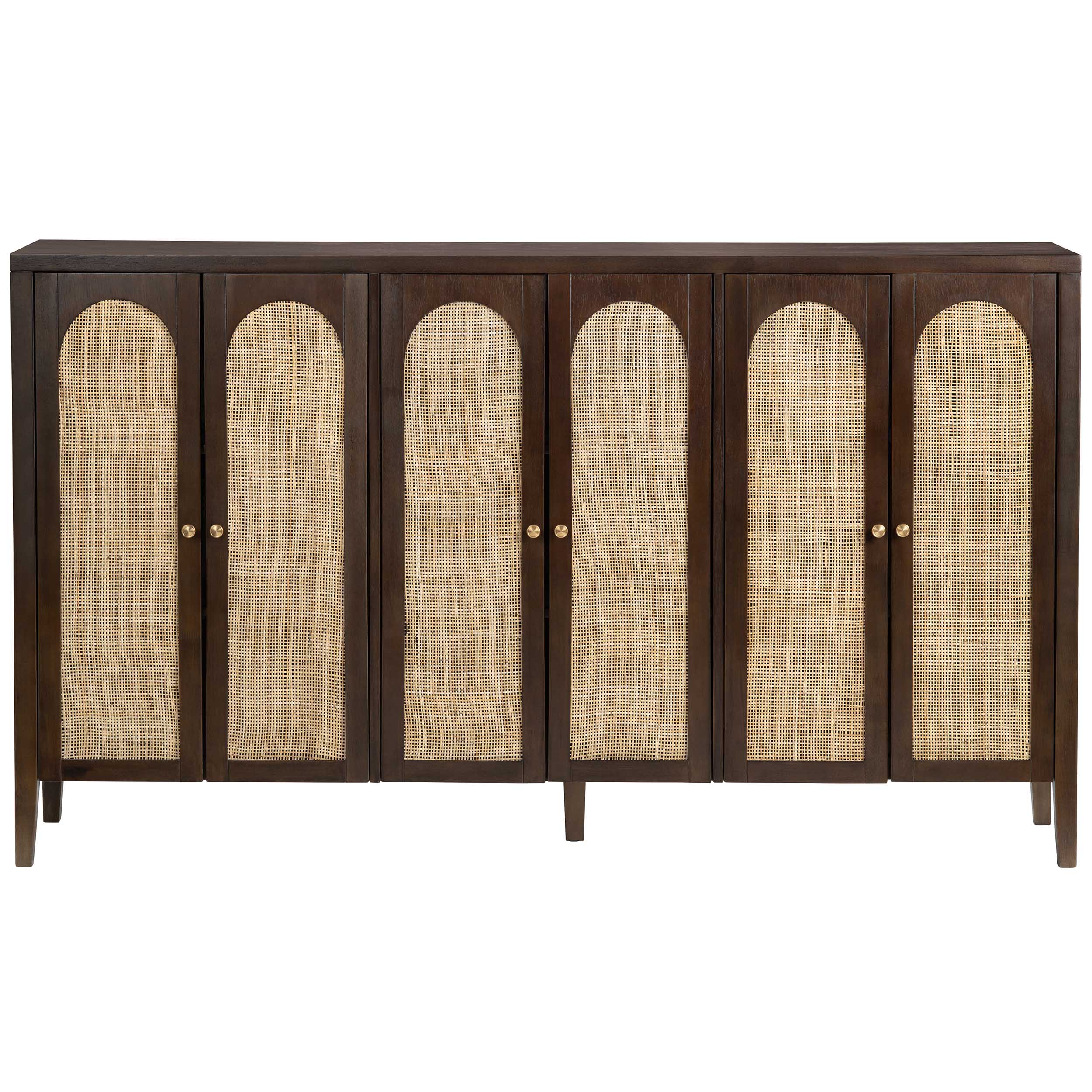 Acadian 6 Door Cabinet, Brown - Image 2