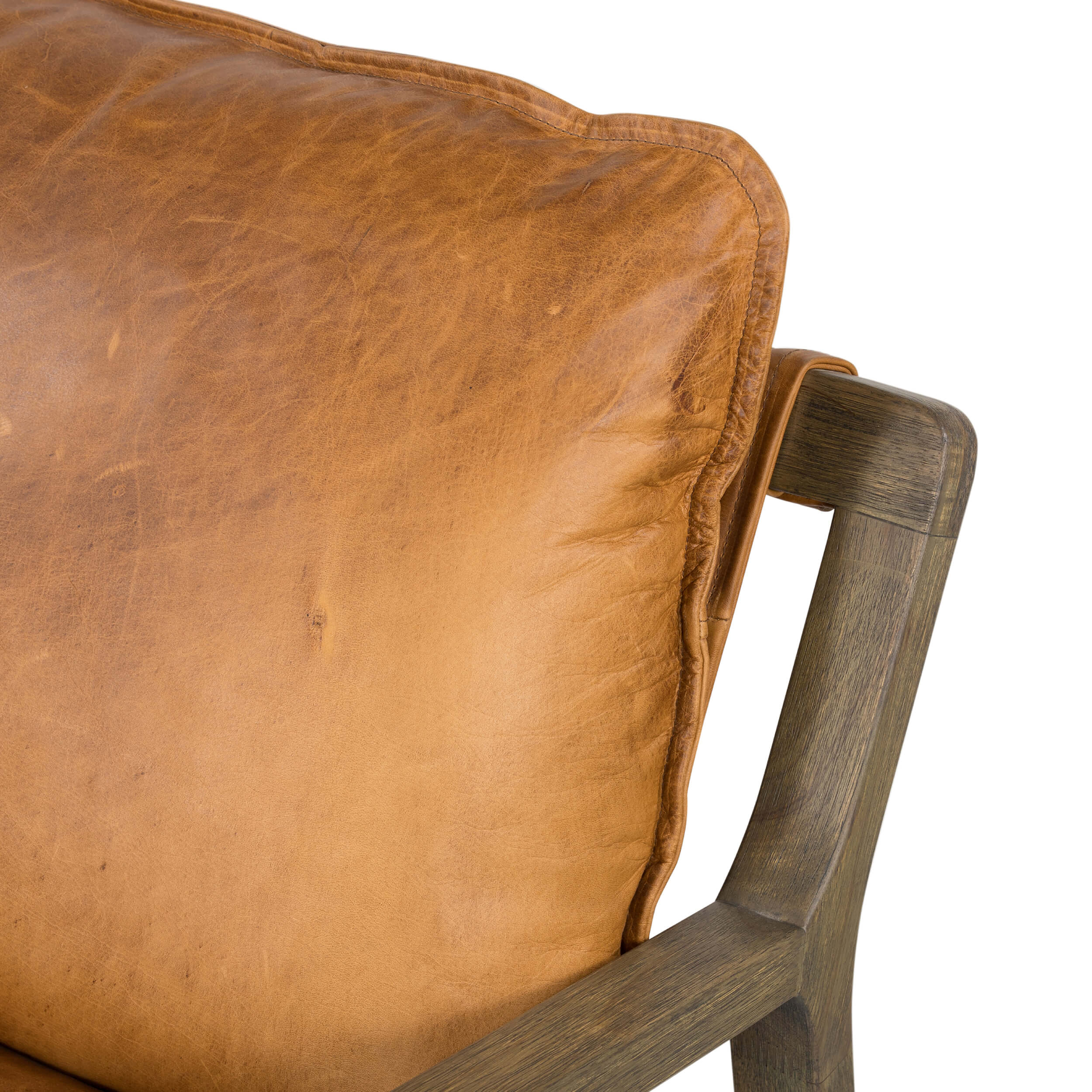 Ace Leather Chair, Raleigh Chestnut by Four Hands - Image 5