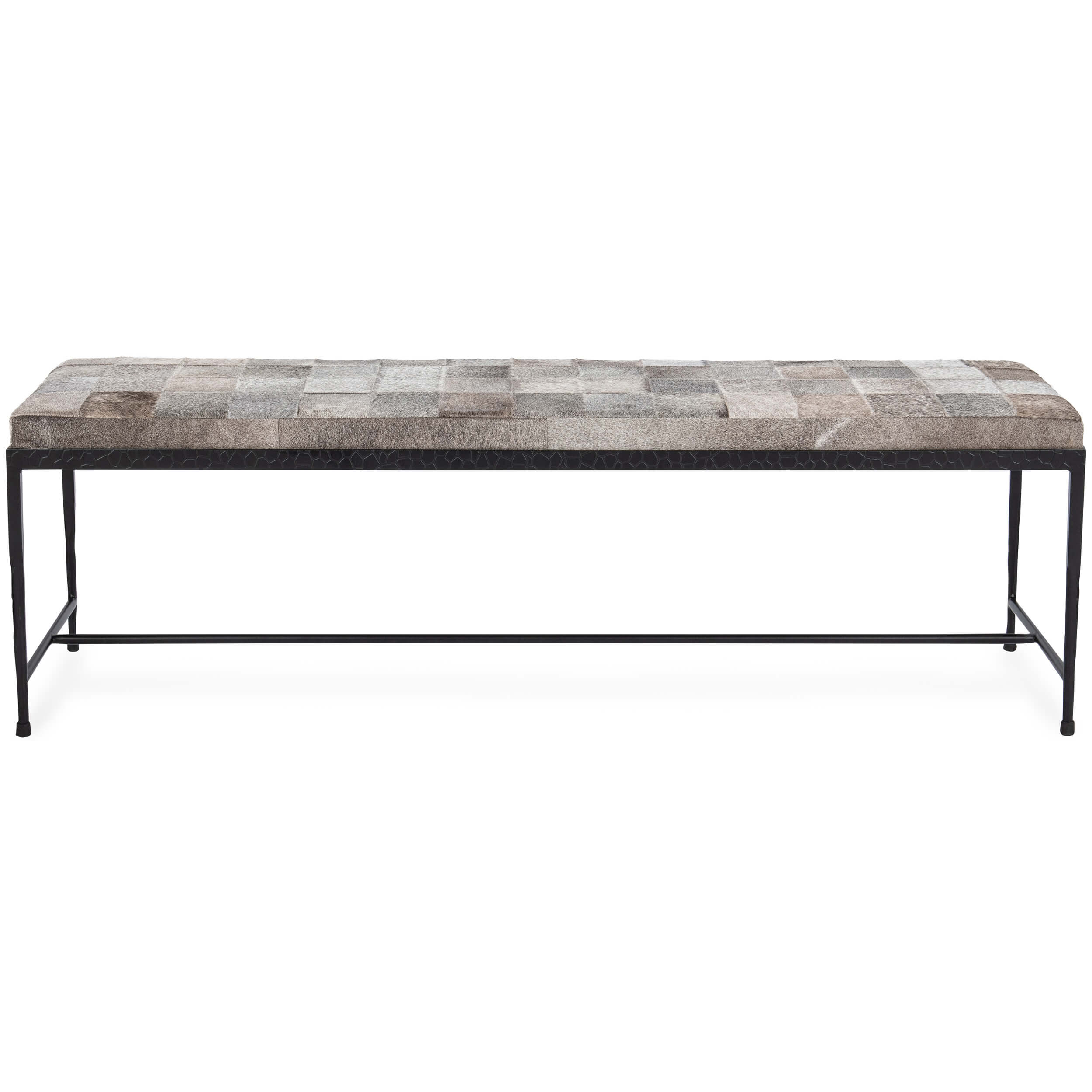Achen 60" Hide Bench, Sparrow Gray - Image 2
