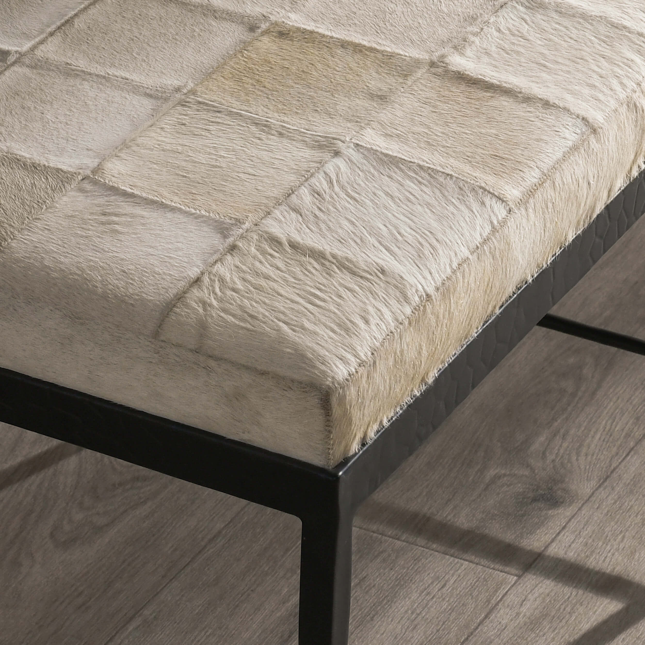 Achen Hide Bench, Ivory - Image 6