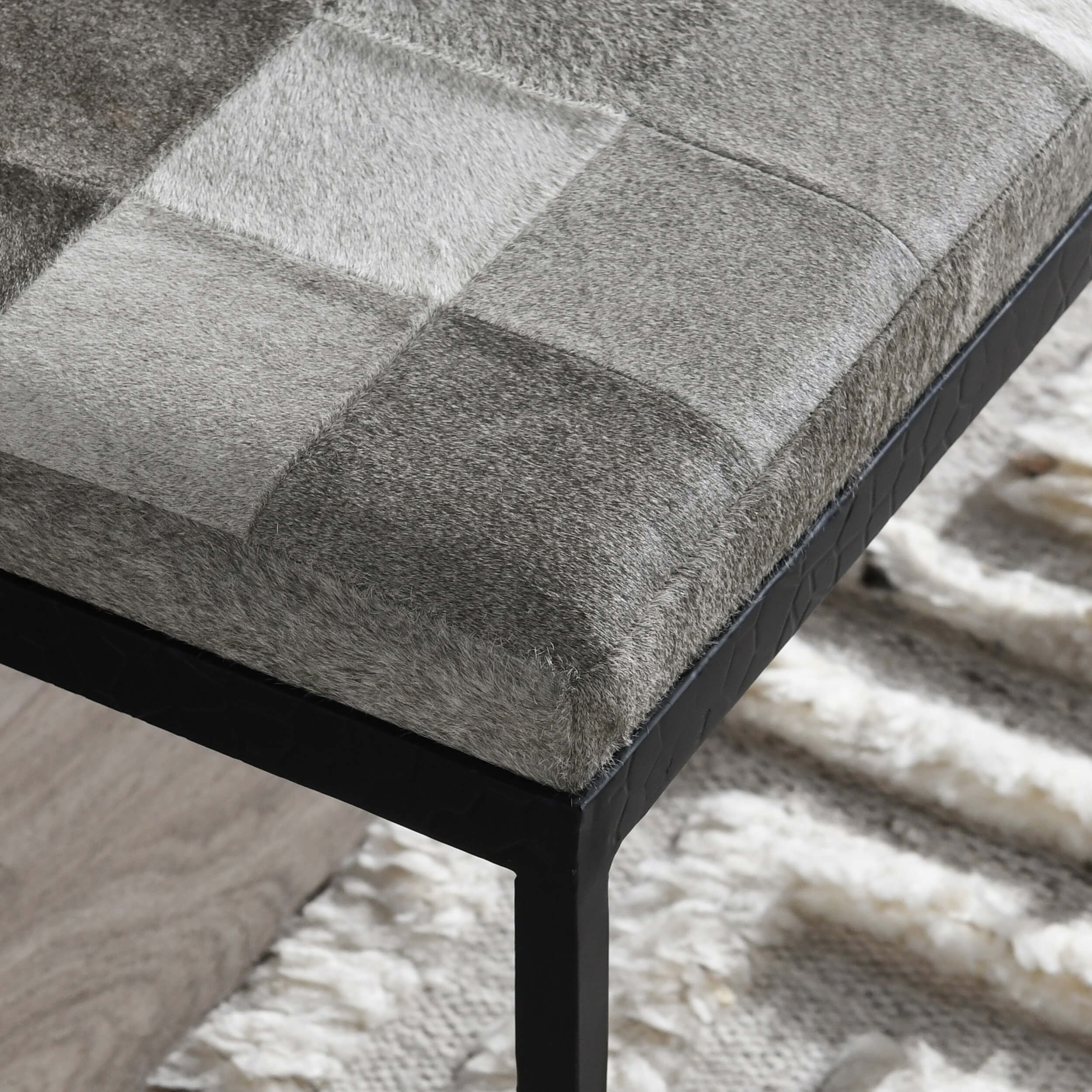 Achen Hide Bench, Sparrow Gray - Image 6