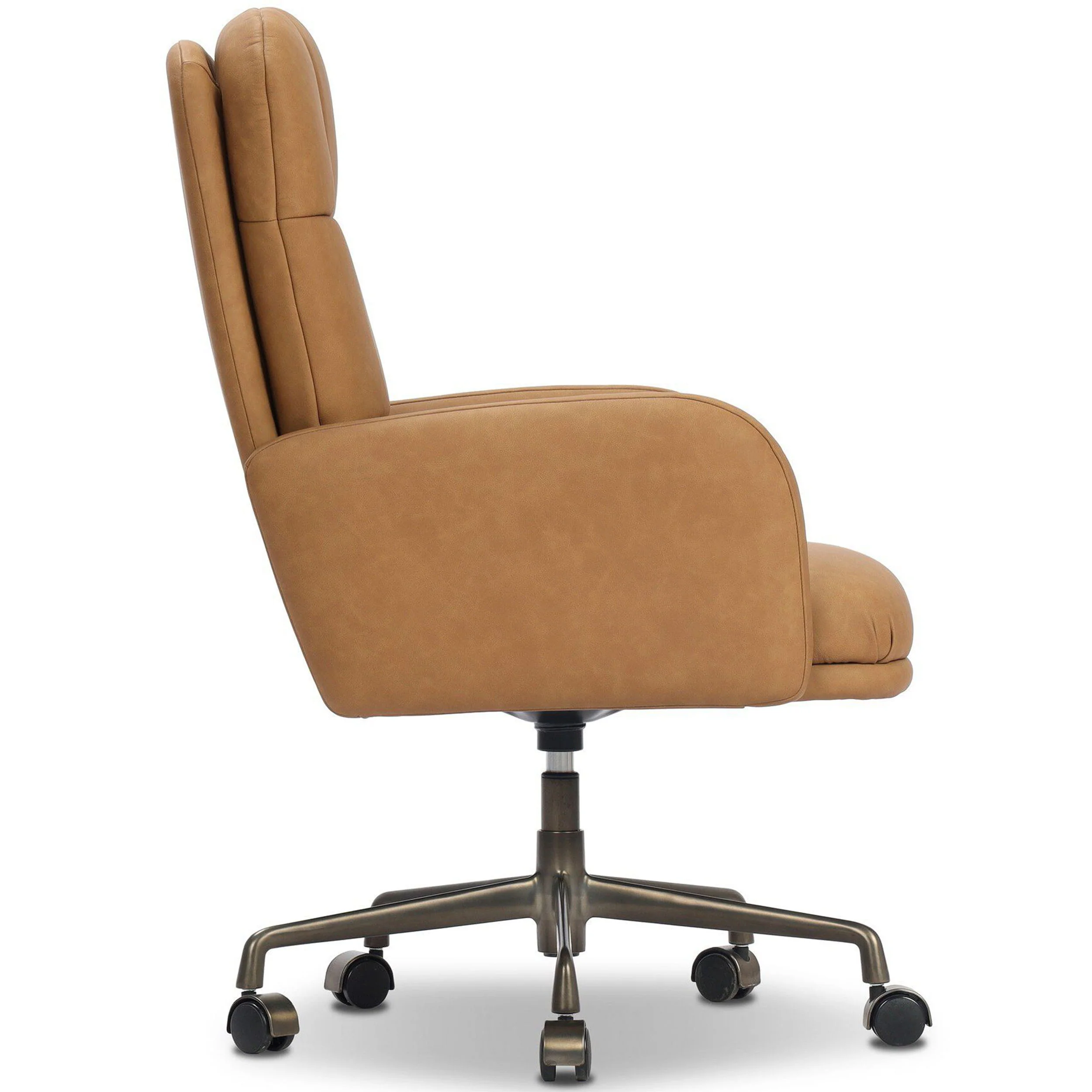Acton Leather Desk Chair, Maestro Camel by Four Hands - Image 3