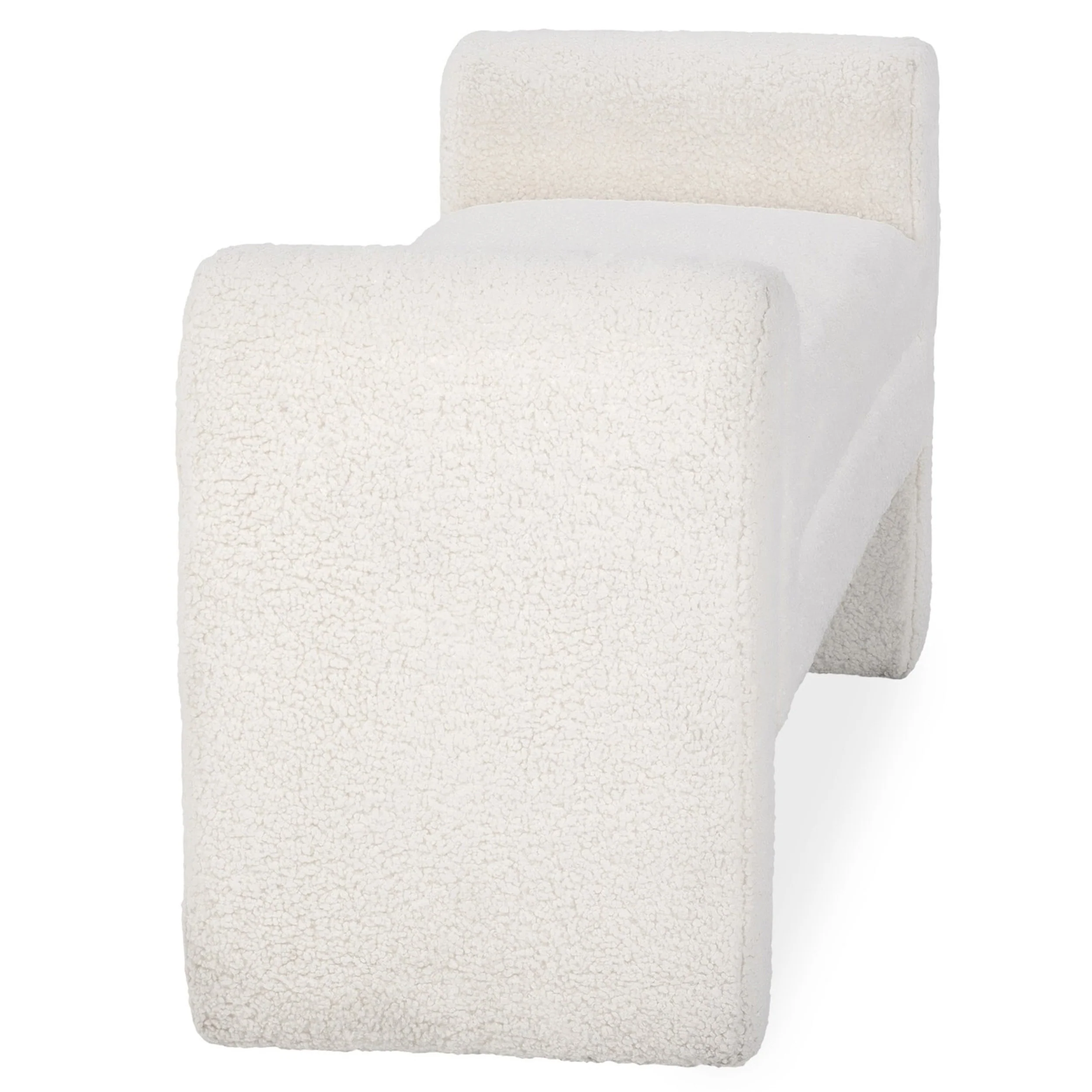 Ada Bench, Ivory Fleece - Image 4