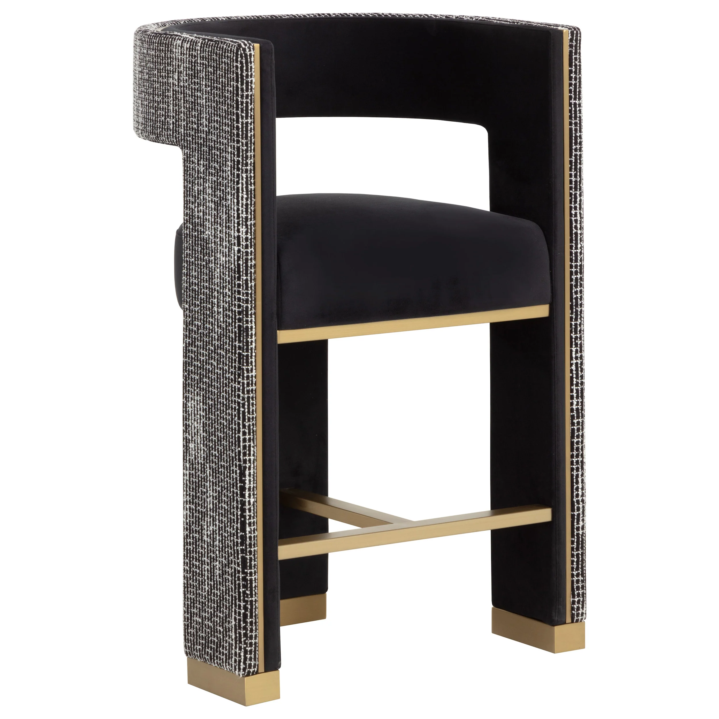 Adamina Bar & Counter Stool, Abbington Black / Hobbes Night