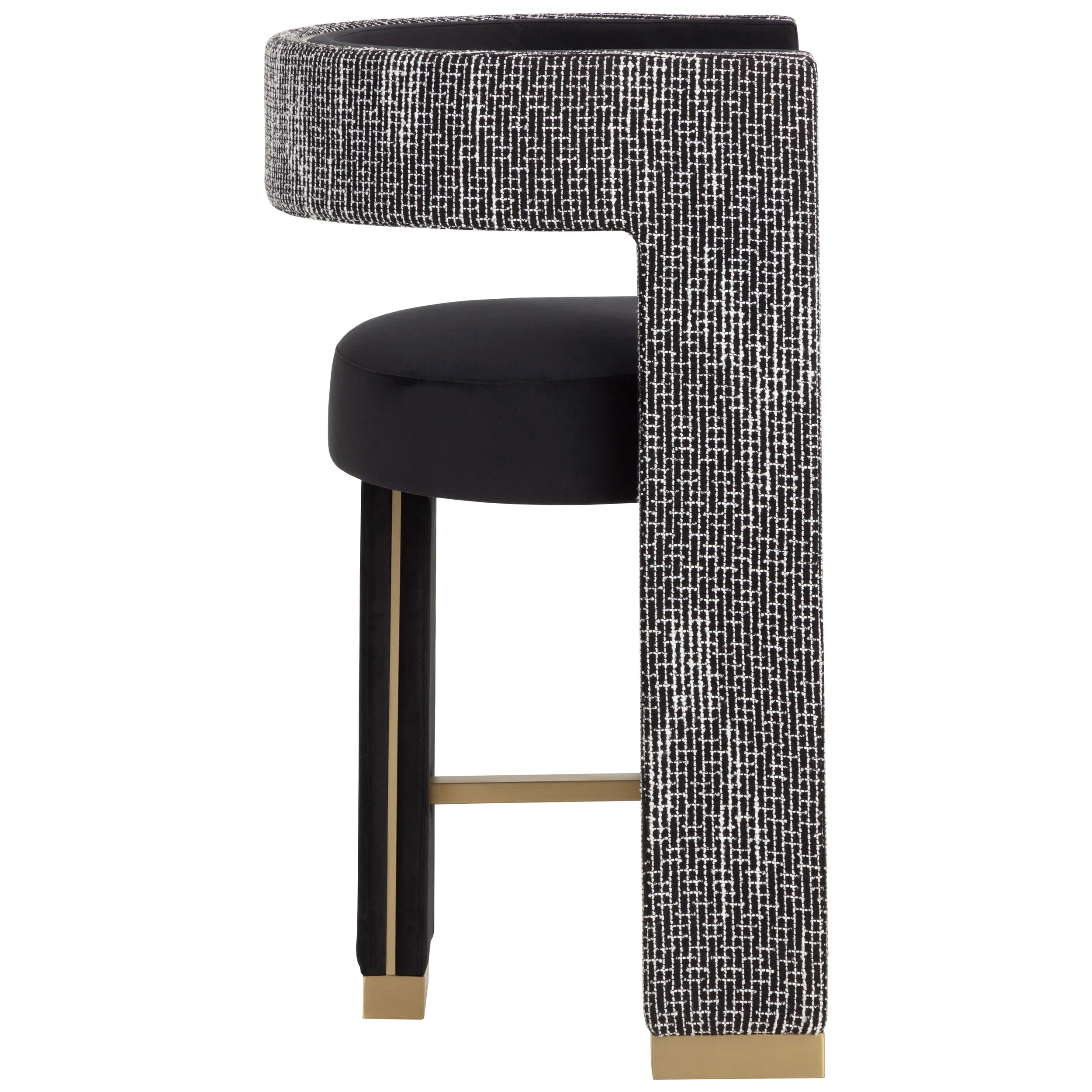 Adamina Bar & Counter Stool, Abbington Black / Hobbes Night - Image 4