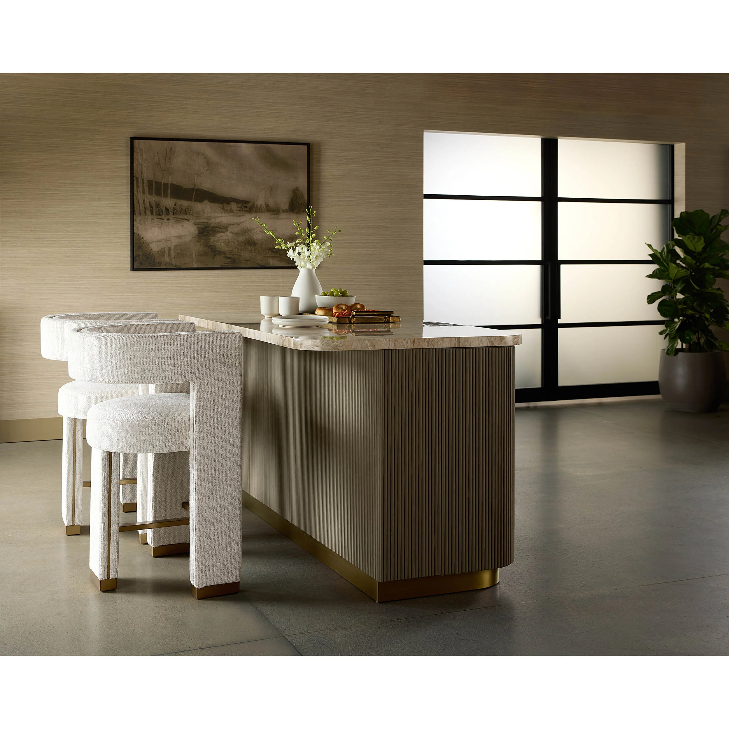 Adamina Bar & Counter Stool, Rhea Light Barley - Image 9