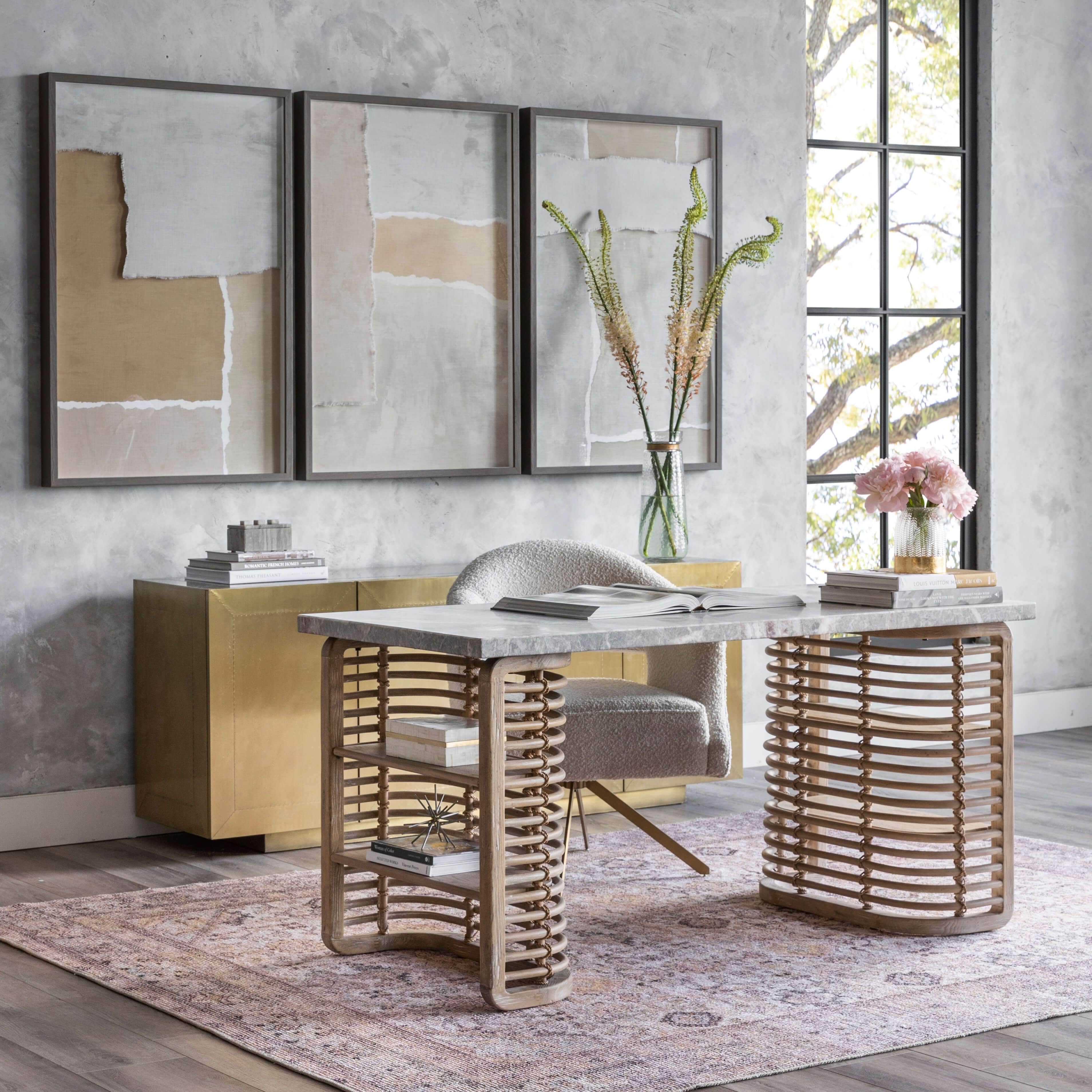 Adara Desk Chair, Knoll Natural by Four Hands - Image 13