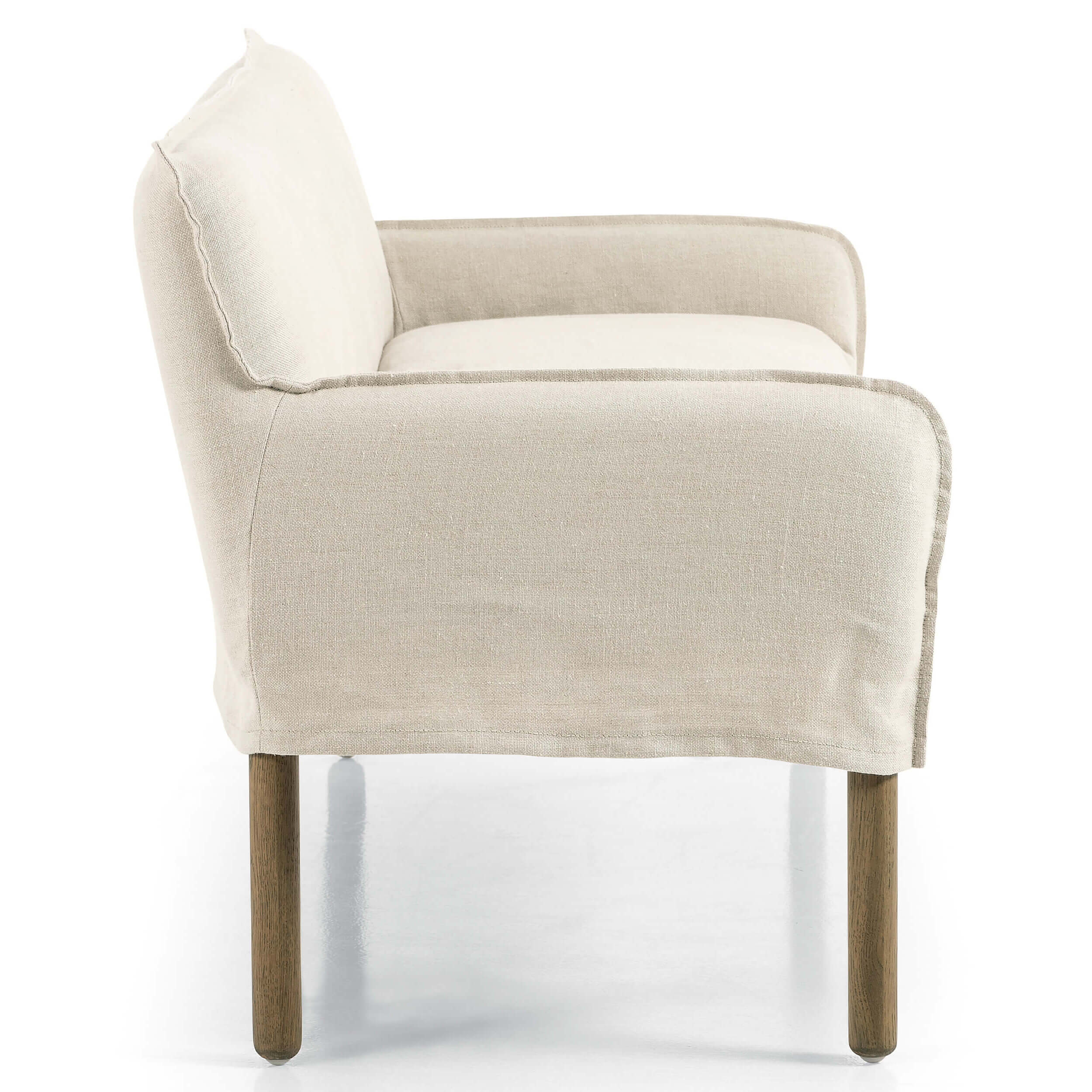 Addington Slipcover Bench, Brussels Natural by Four Hands - Image 3