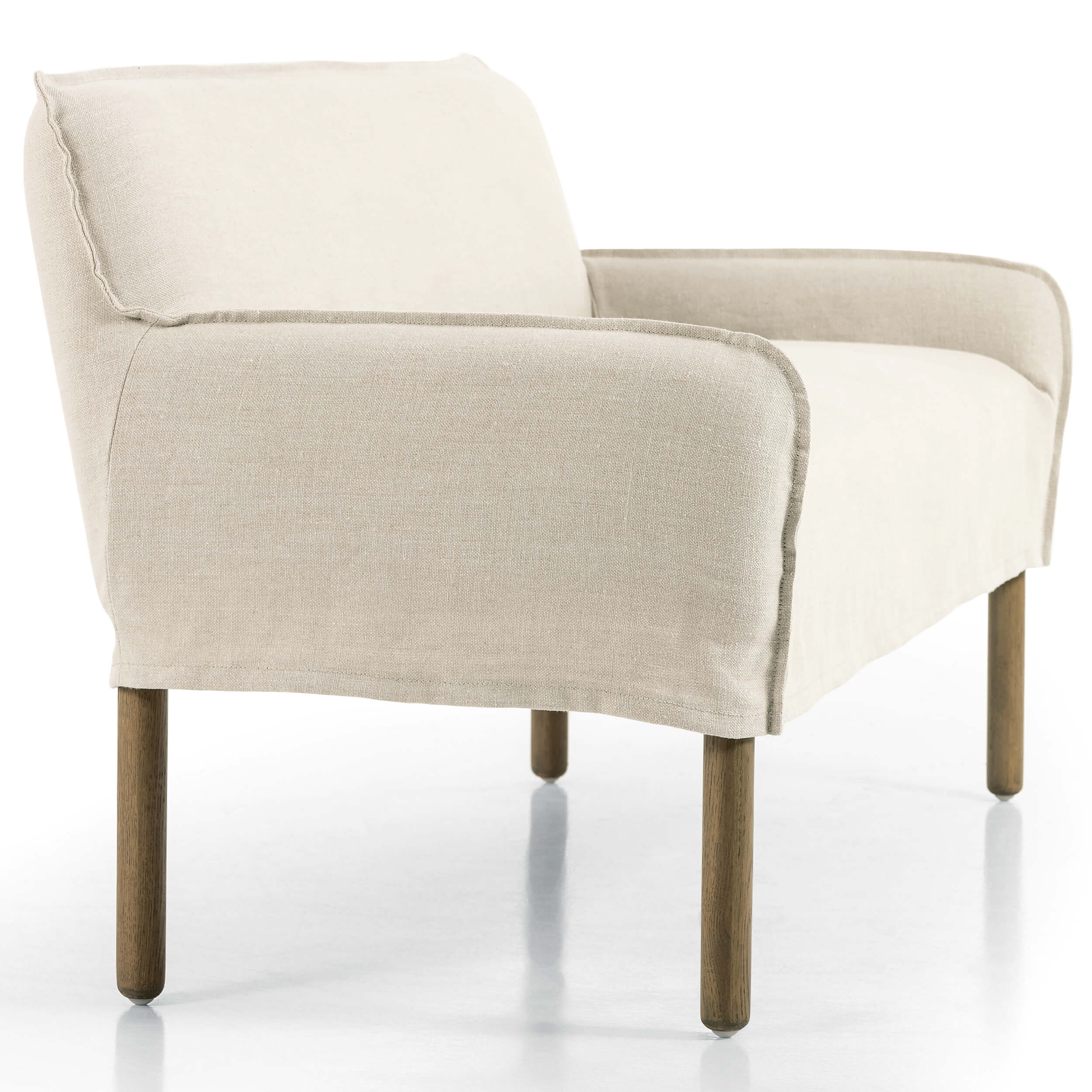 Addington Slipcover Bench, Brussels Natural by Four Hands - Image 4