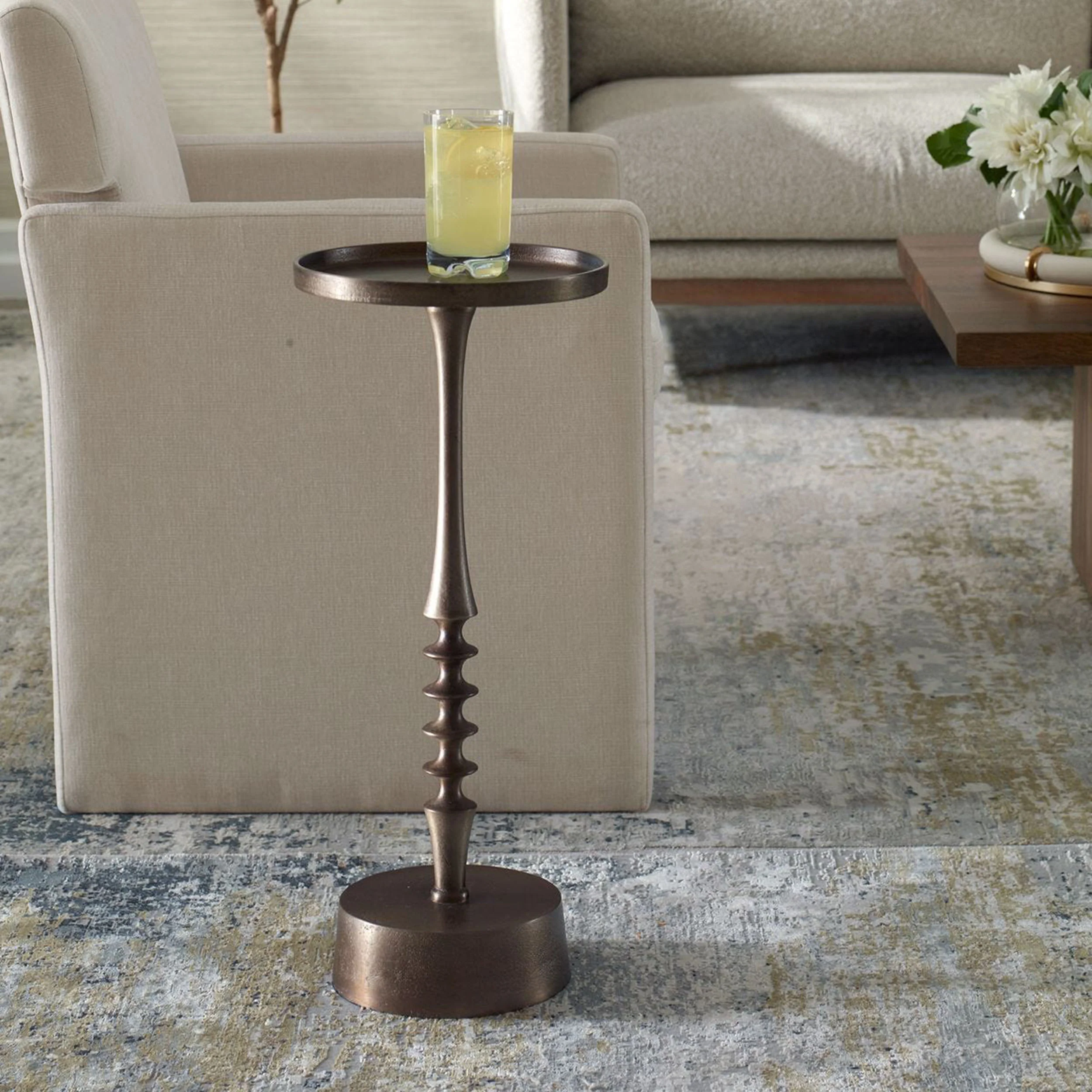 Addyson Accent Table, Antique Bronze - Image 5
