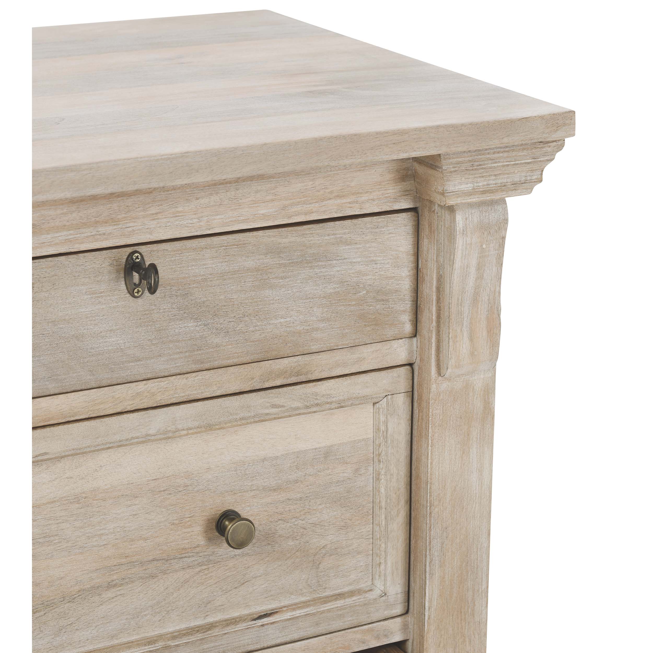 Adelaide 9 Drawer Dresser, Natural White Wash - Image 6