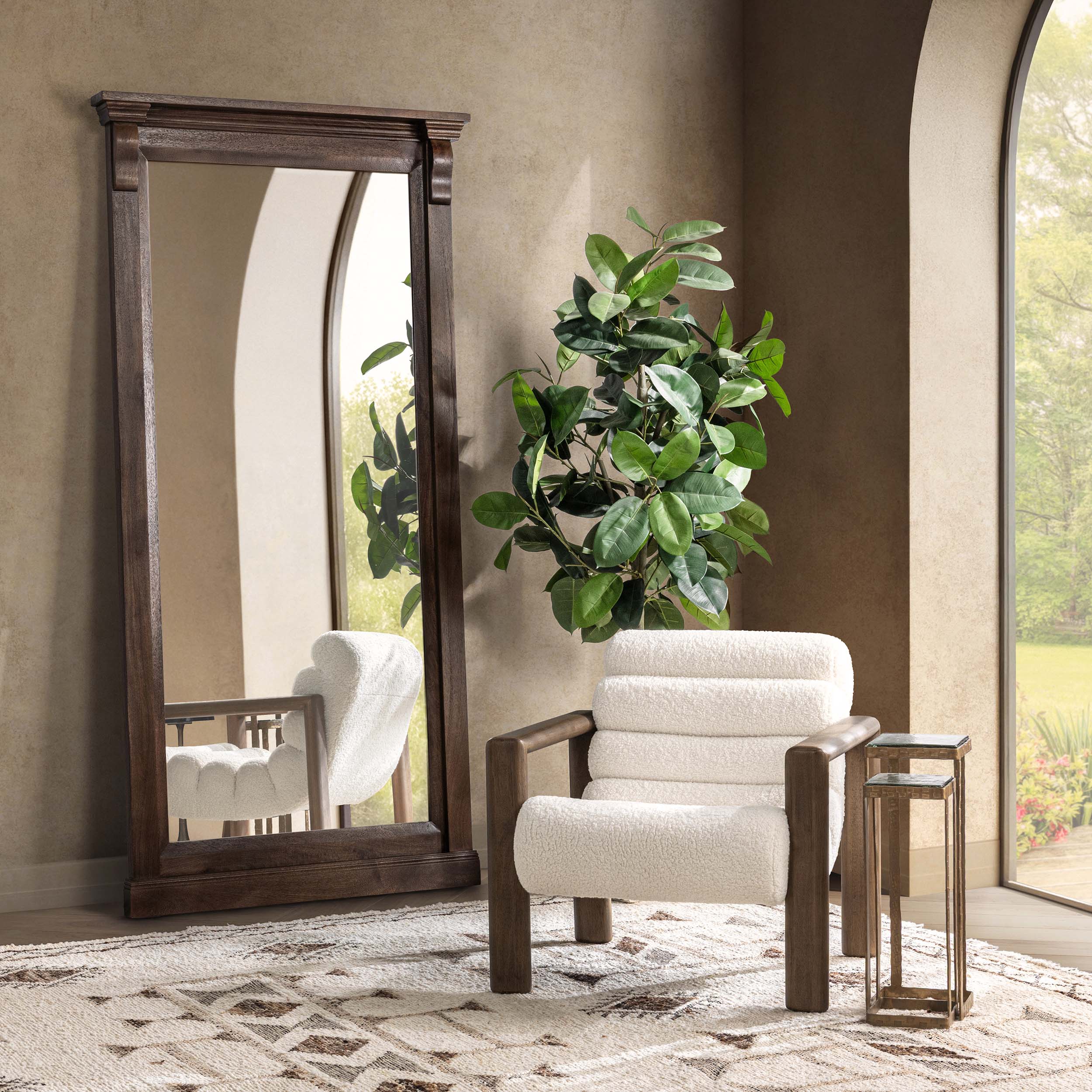 Adelaide Floor Mirror, Cocoa Brown - Image 5