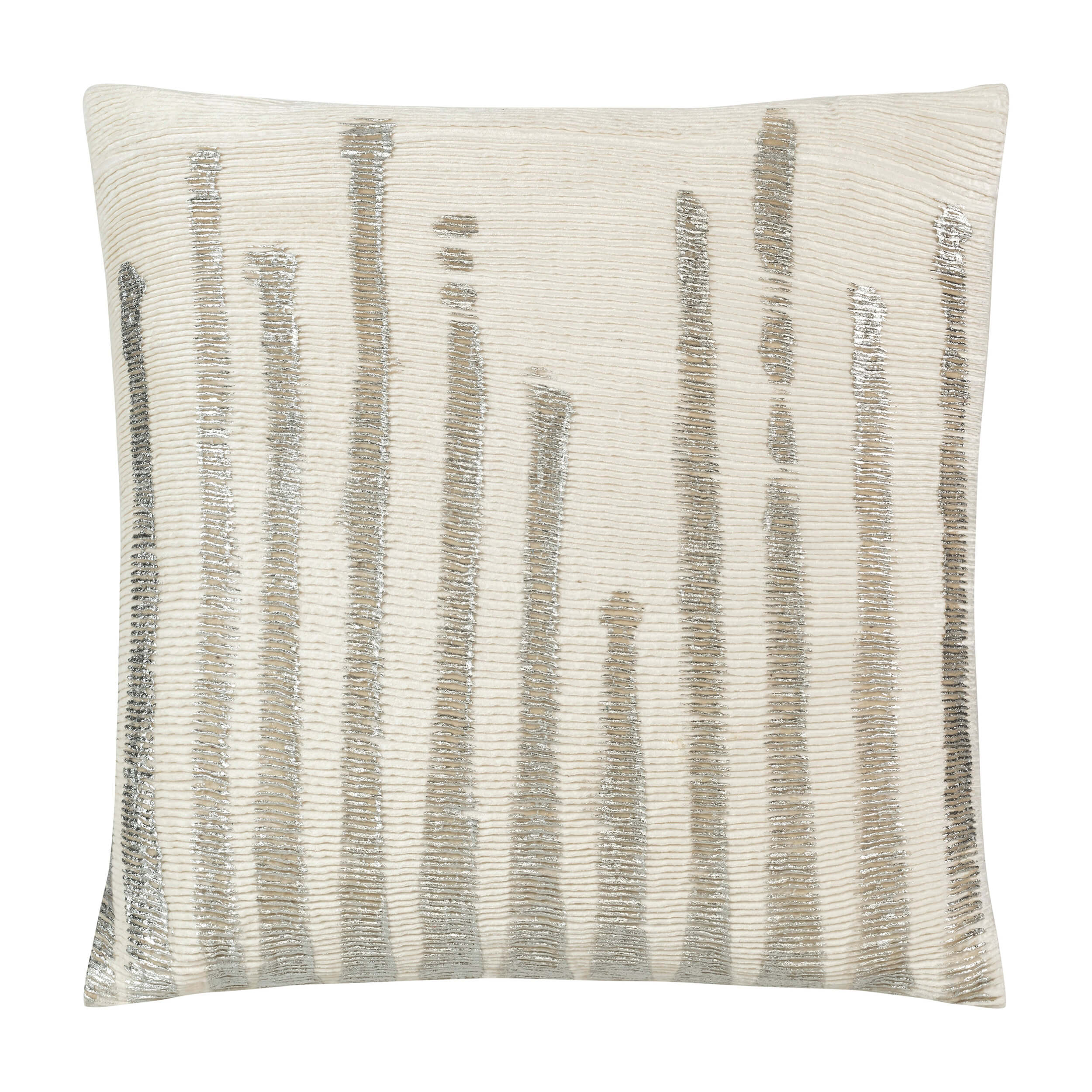 Adele Pillow, Ivory/Silver