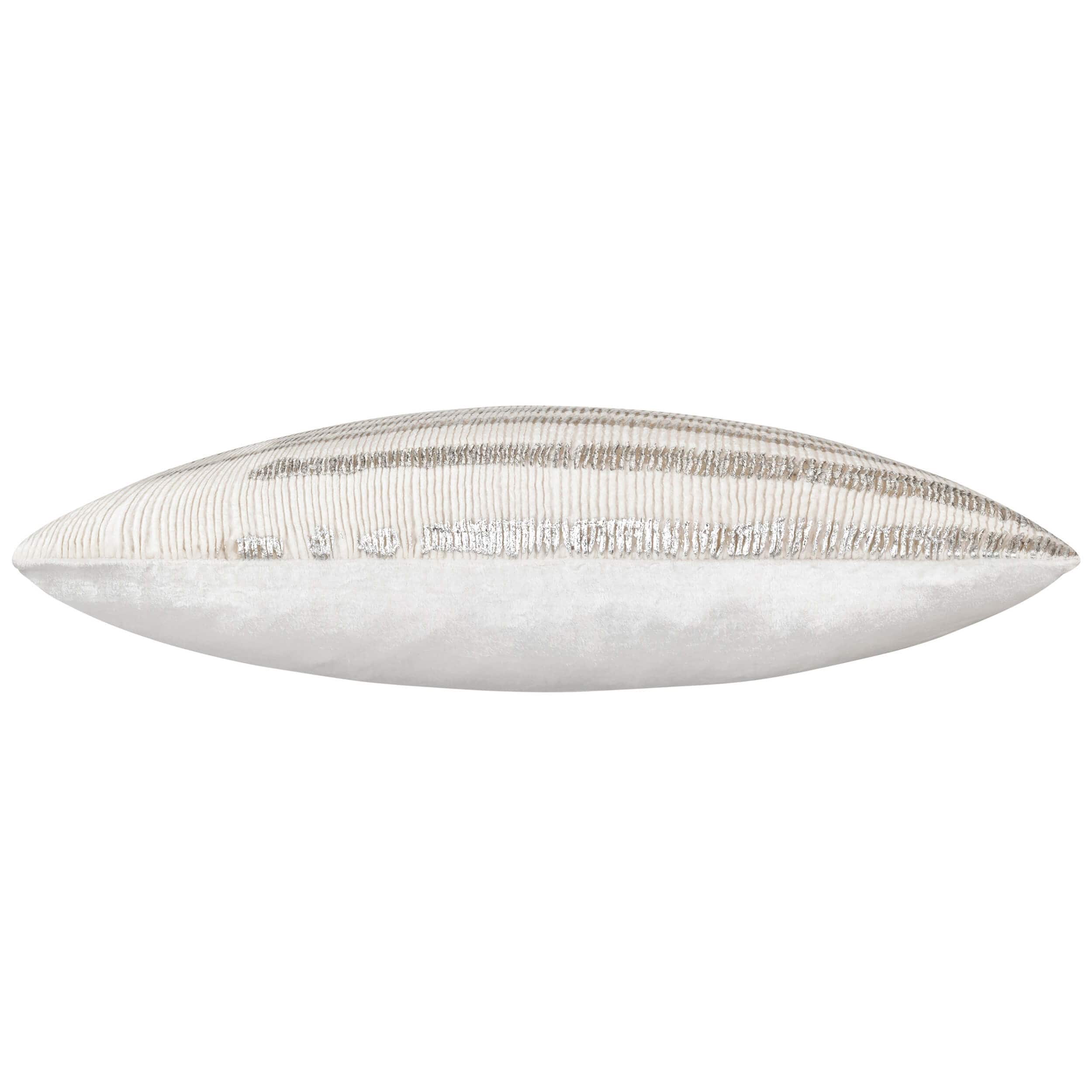 Adele Pillow, Ivory/Silver - Image 2