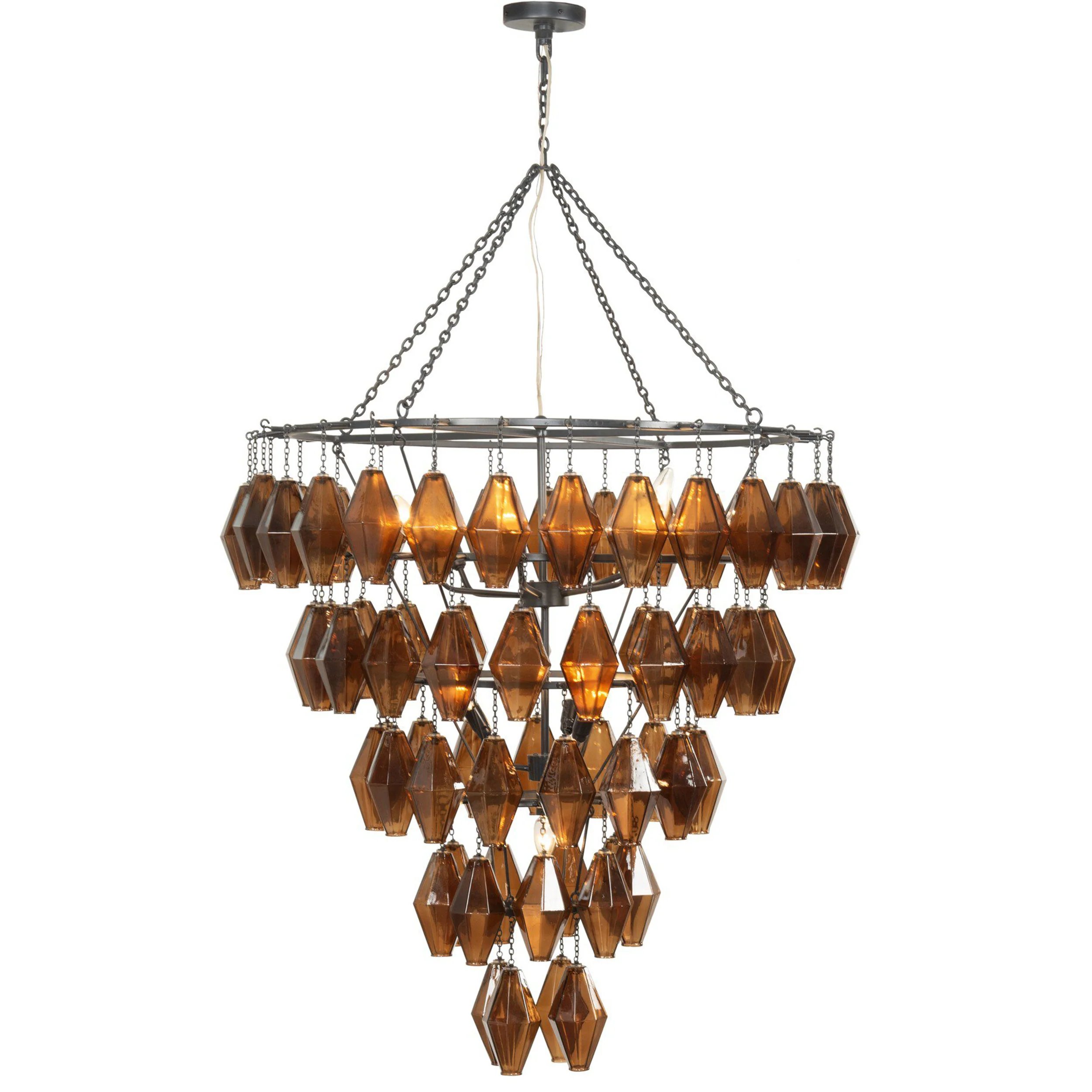 Adeline Large Round Chandelier, Amber by Four Hands - Image 2