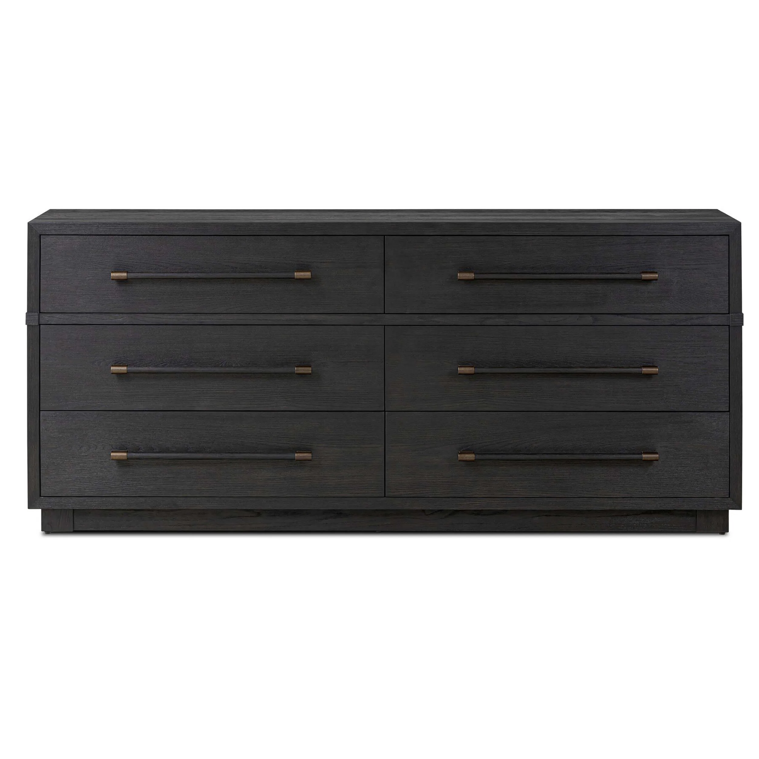Adolfo 6 Drawer Dresser, Modern Black by Four Hands - Image 2