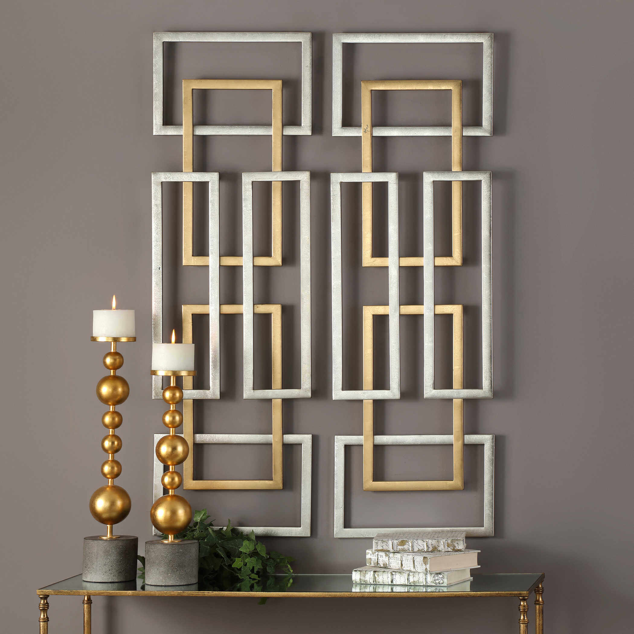 Aerin Metal Wall Panels, Set of 2 - Image 2