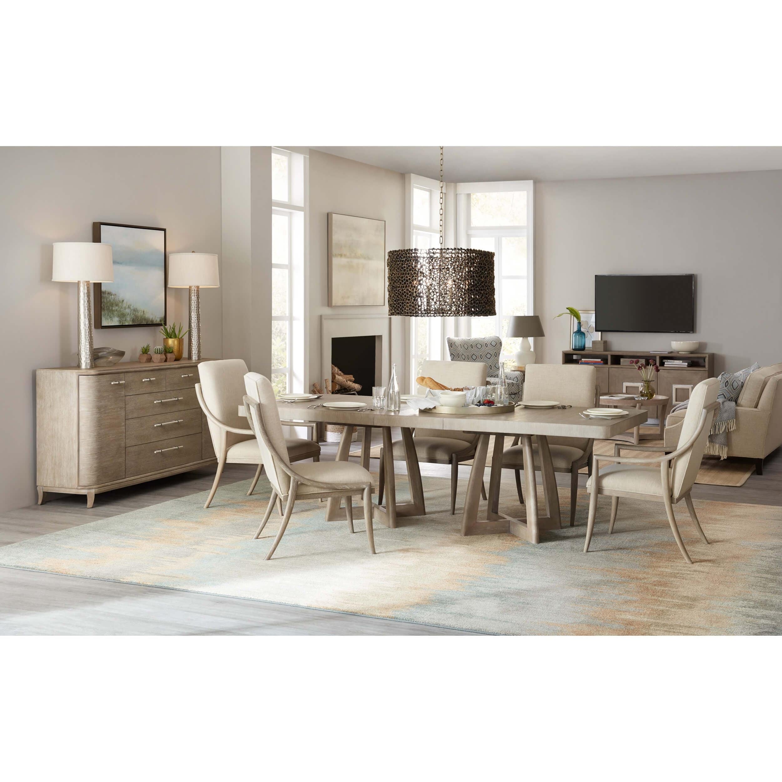 Affinity Rectangular Pedestal Dining Table - Image 4