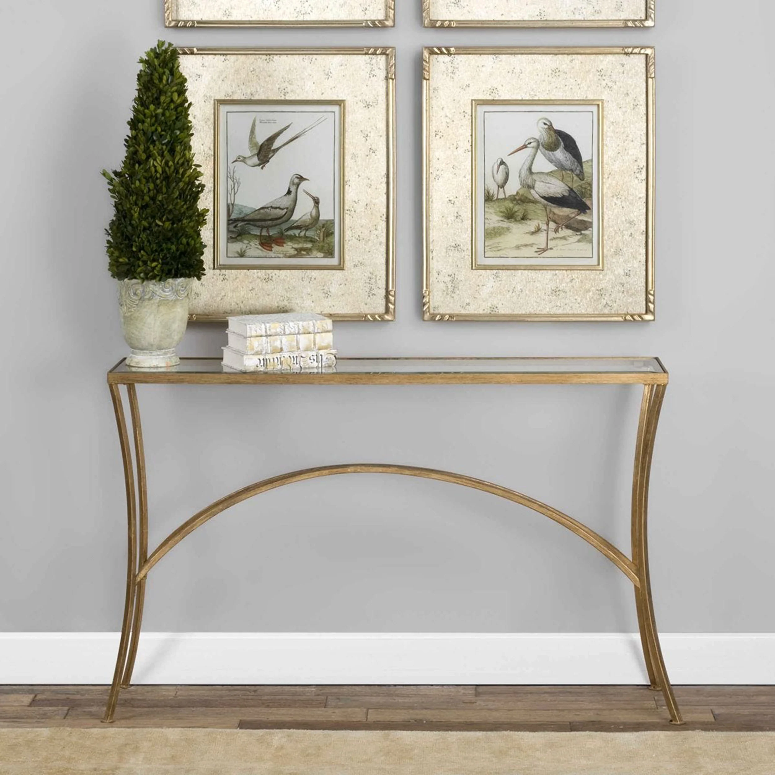 Alayna Console Table, Gold - Image 2