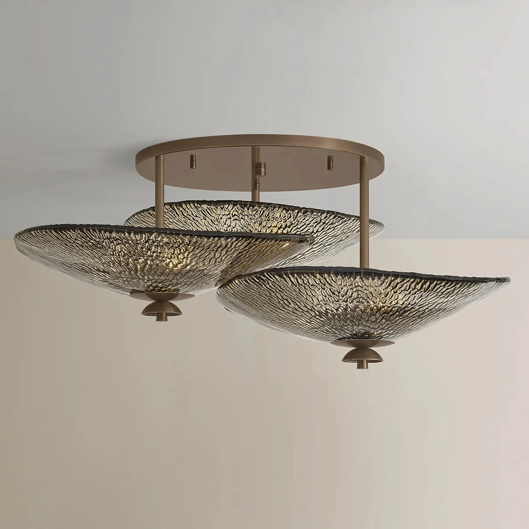 Alba Semi Flush Multi, Old World Brass - Image 2