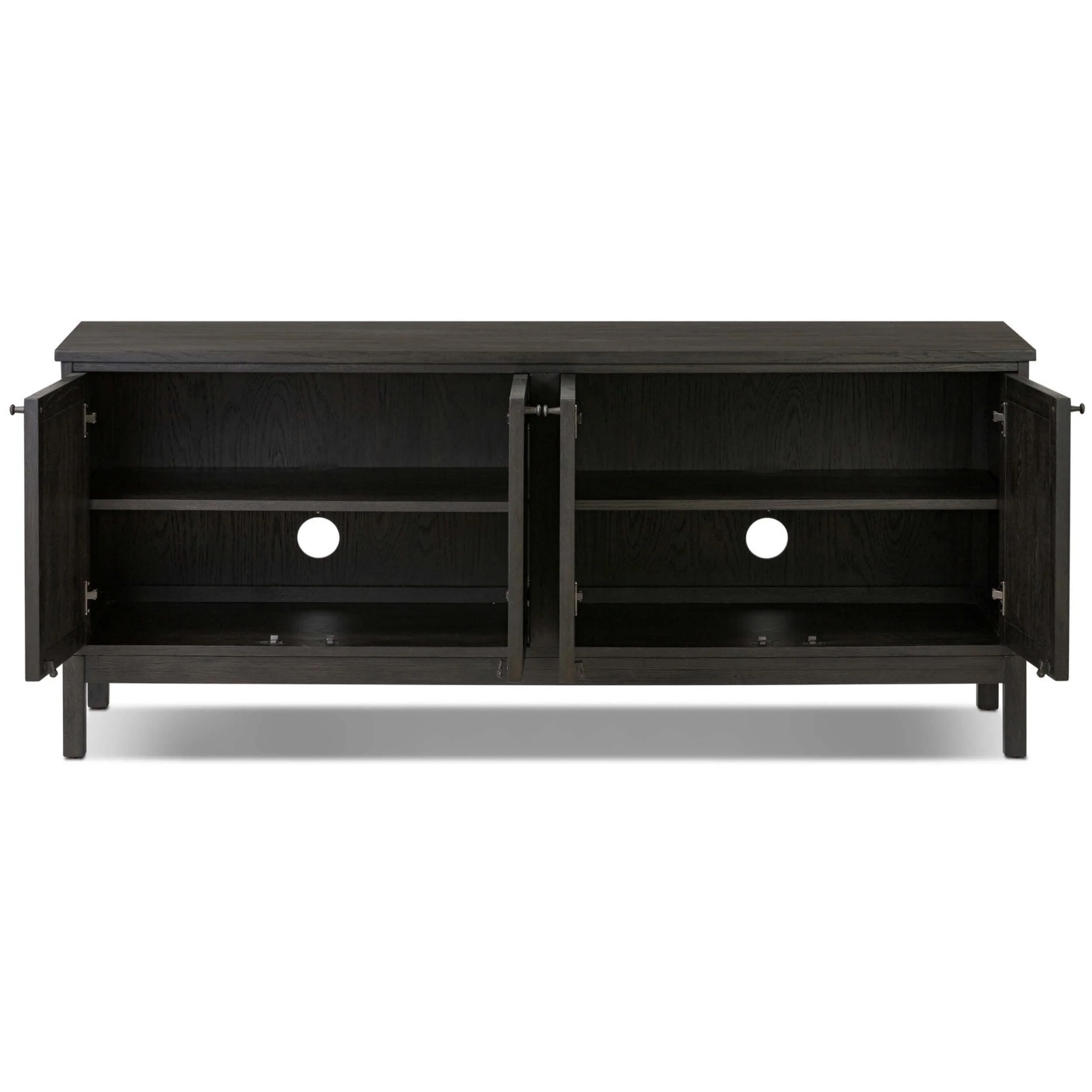 Alessio Media Console, Smoked Black by Four Hands - Image 4
