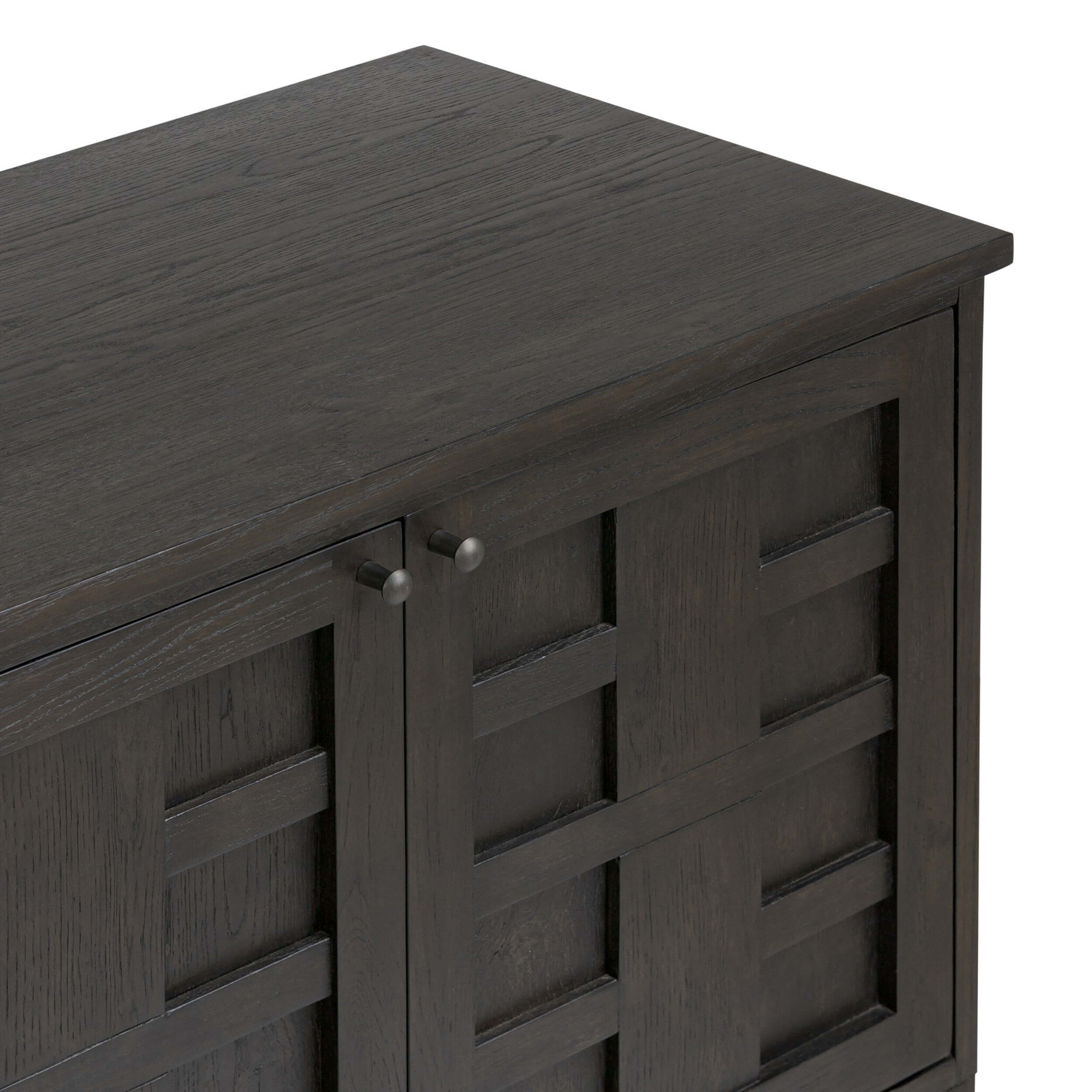 Alessio Media Console, Smoked Black by Four Hands - Image 5