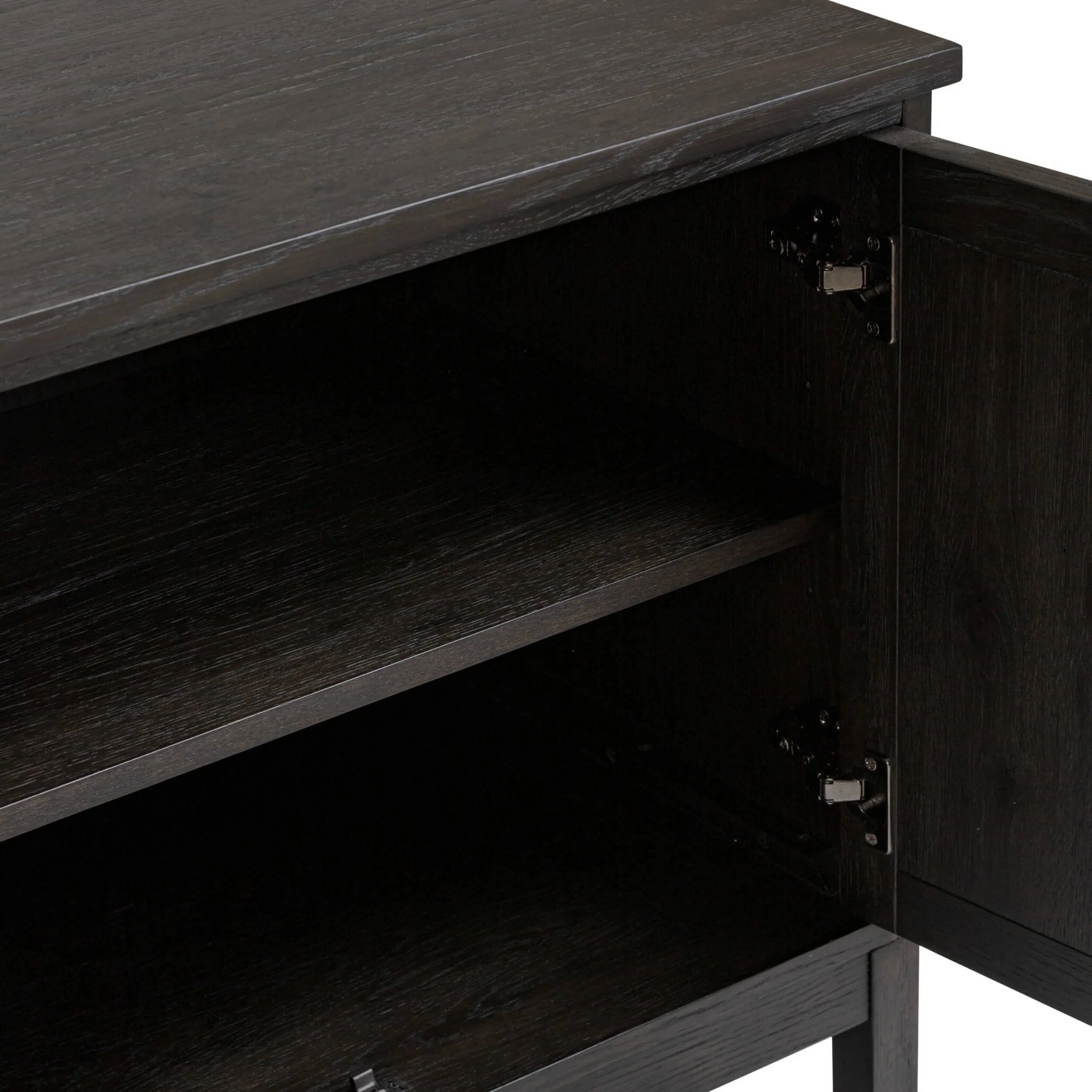 Alessio Media Console, Smoked Black by Four Hands - Image 6