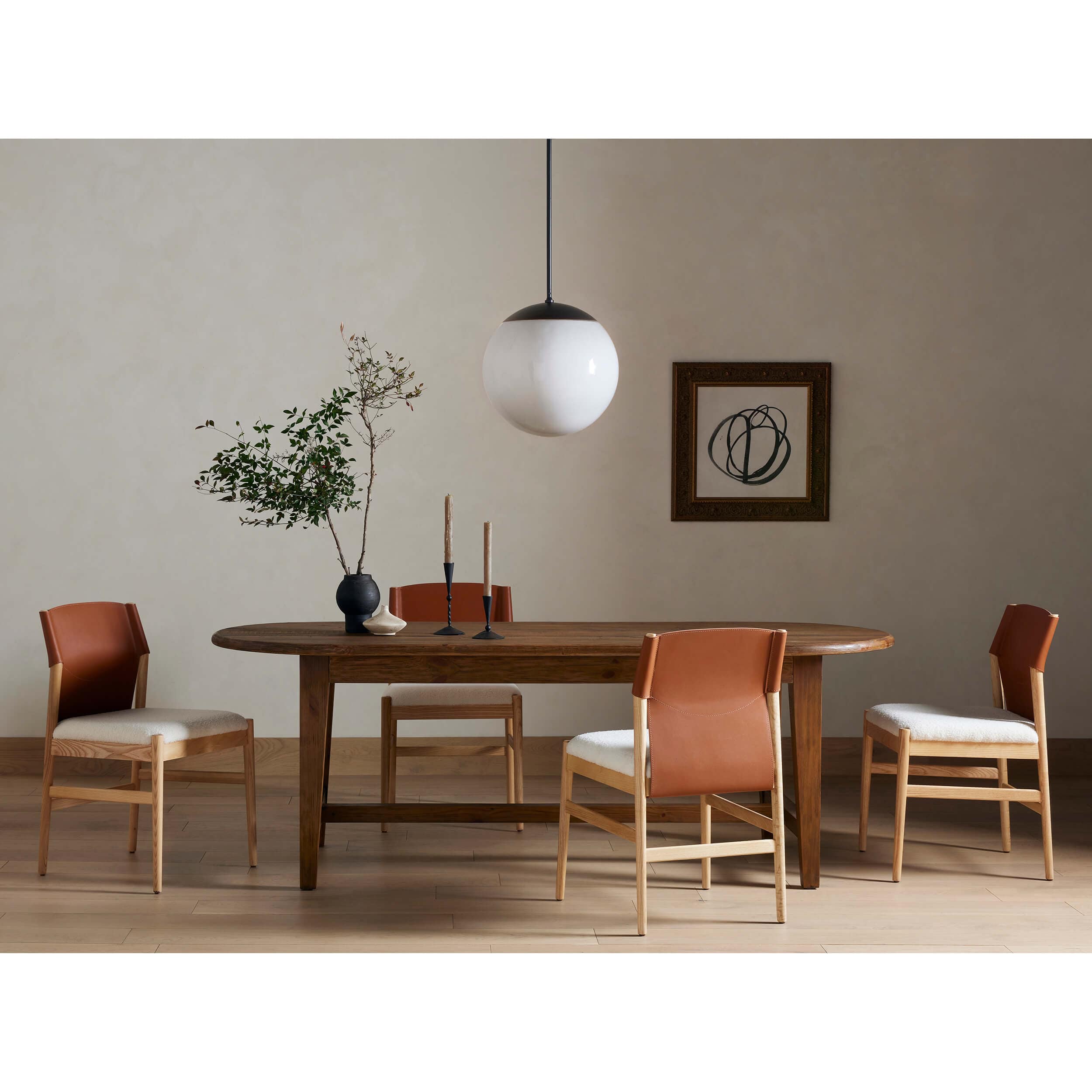 Alfie 87" Dining Table, Waxed Pine by Four Hands - Image 4