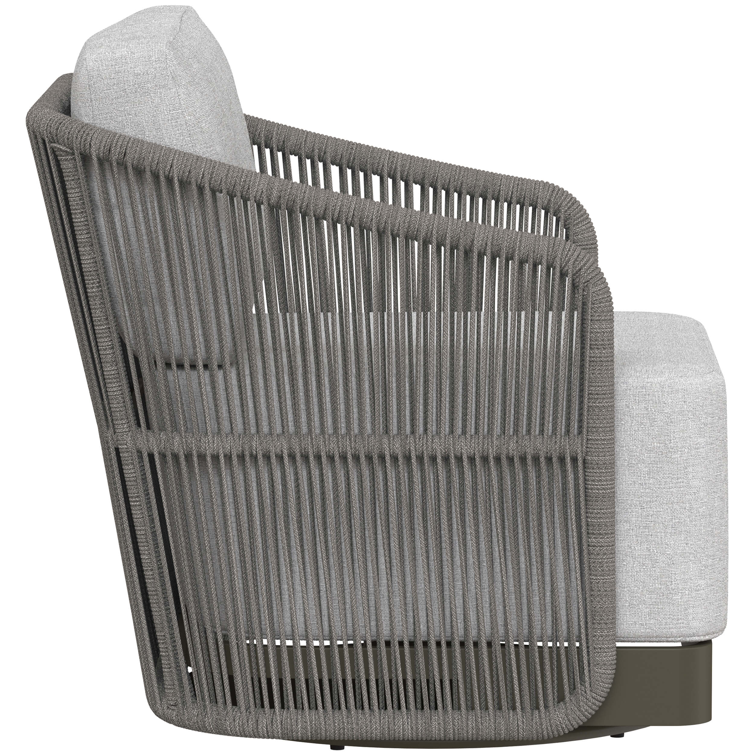 Allariz Outdoor Swivel Chair, Gracebay Light Grey - Image 4