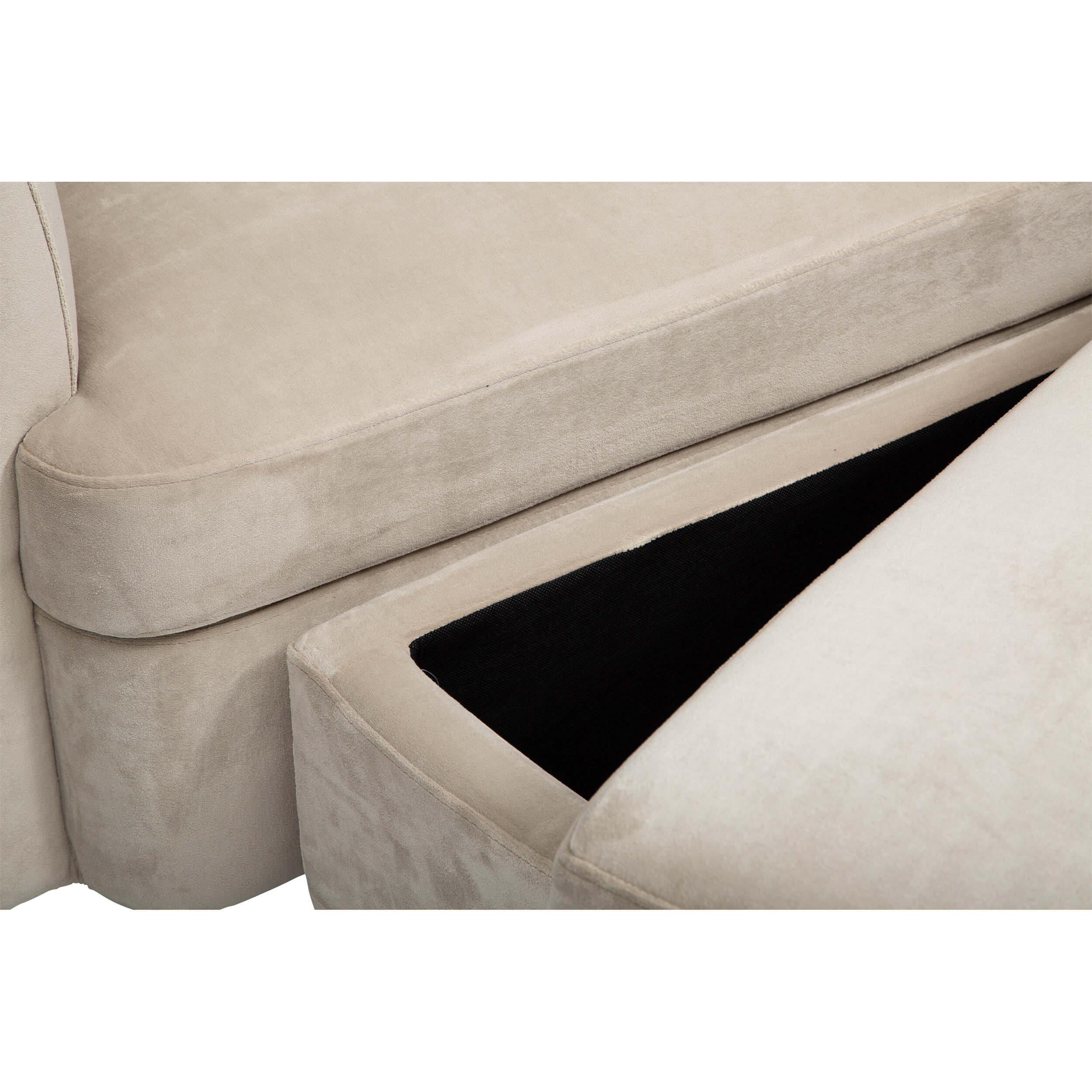 Allie Chair with Storage Ottoman, Romo Linen - Image 6