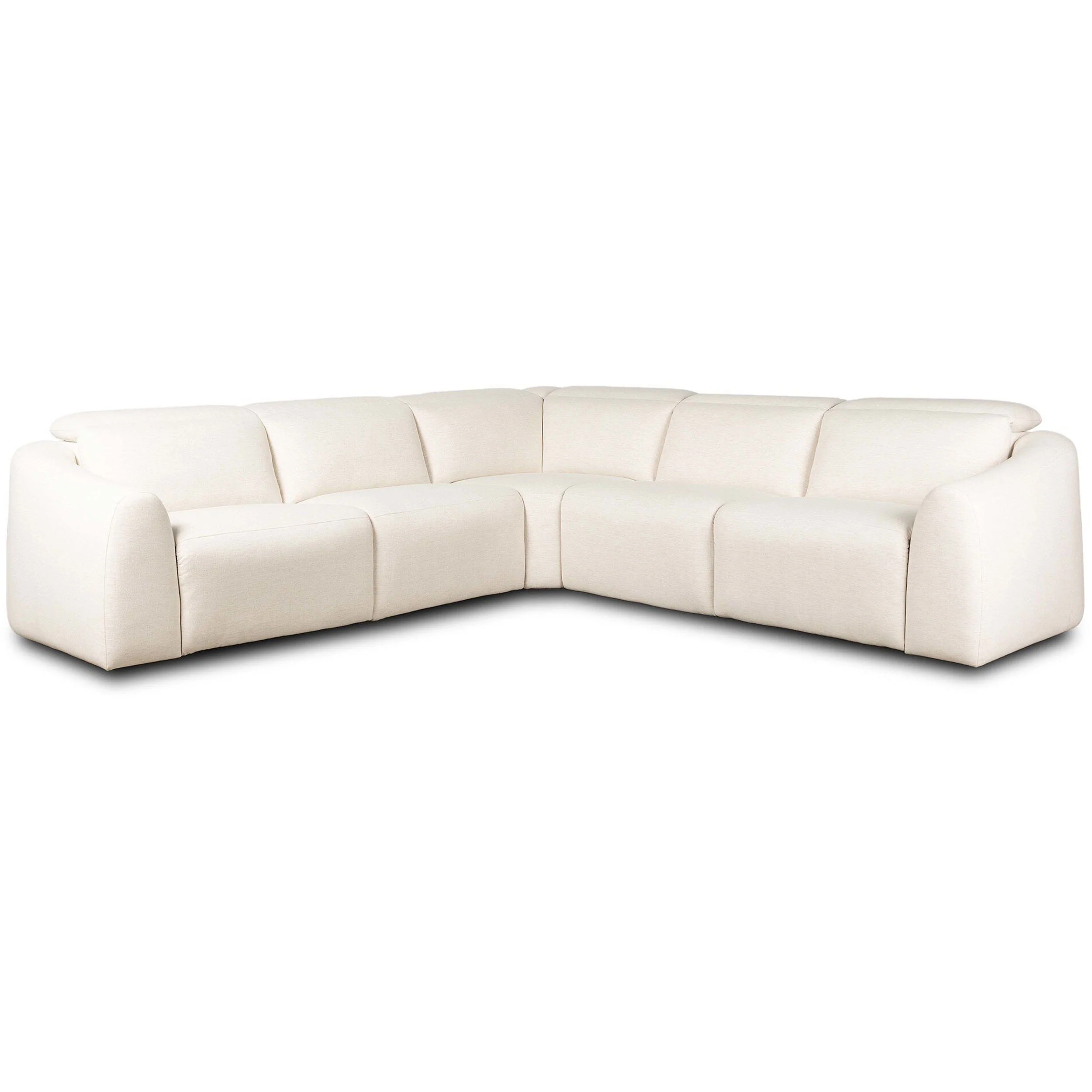 Alondra Power Recliner 5 Piece Sectional, Nomad Snow by Four Hands