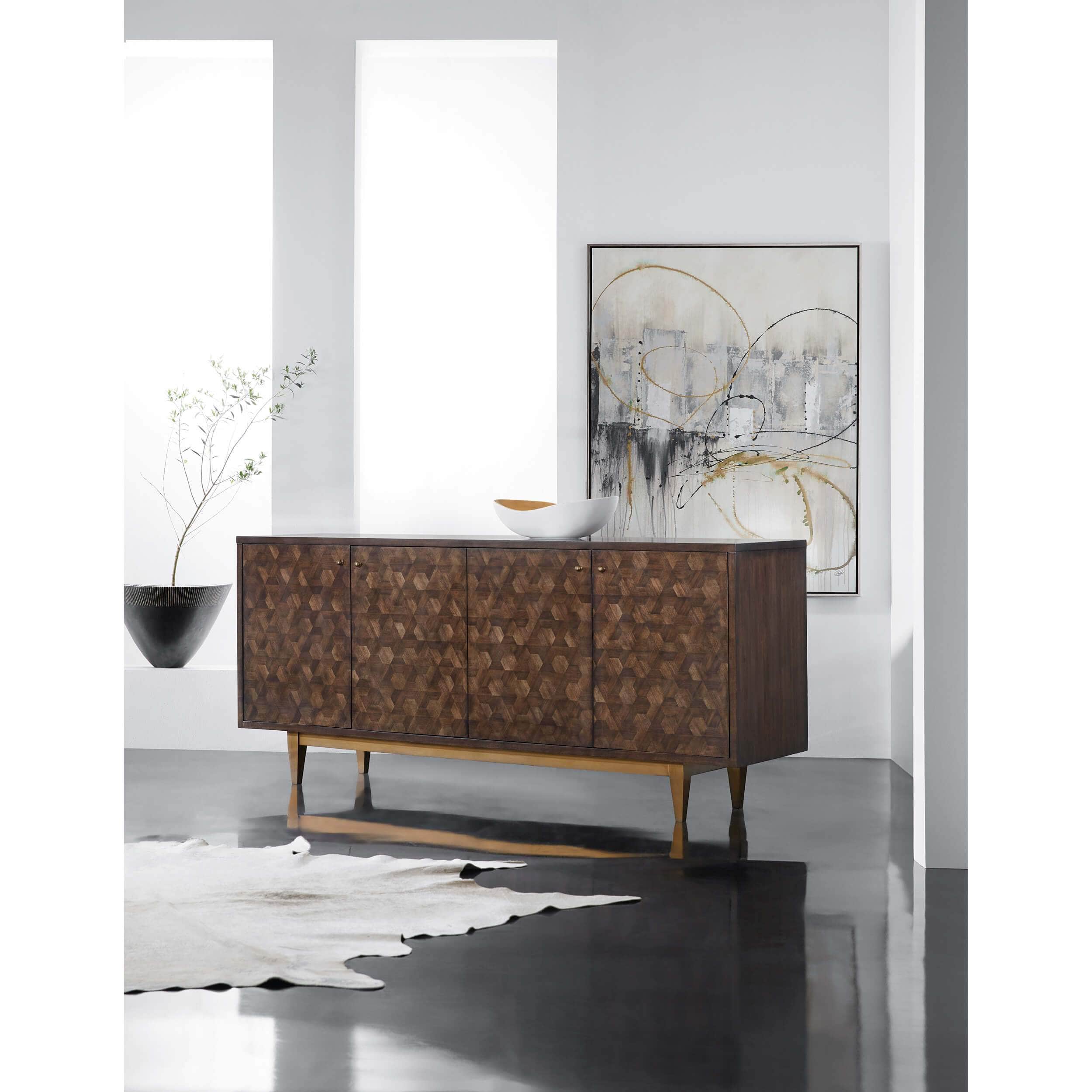 Alpine 4 Door Credenza - Image 4