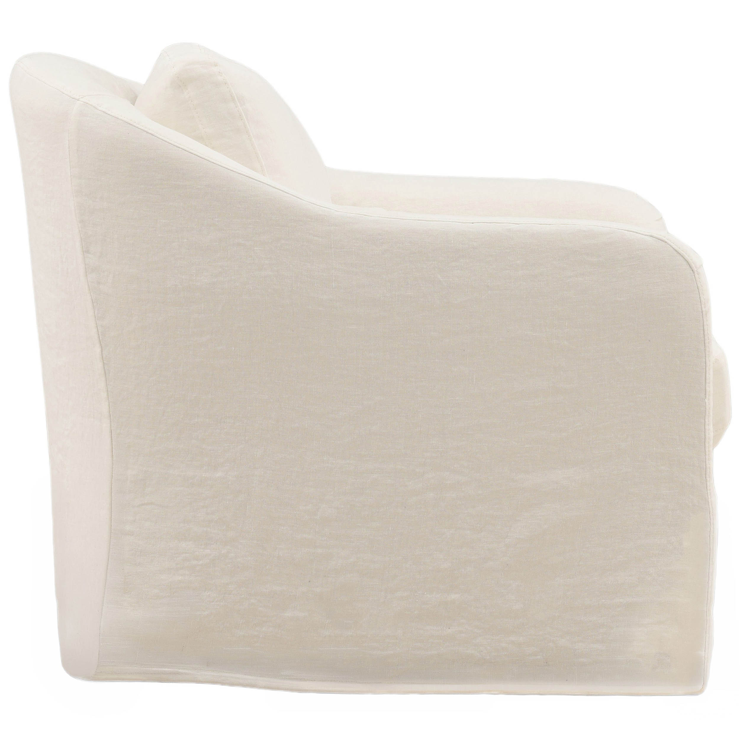 Ama Swivel Chair, Off-White - Image 3