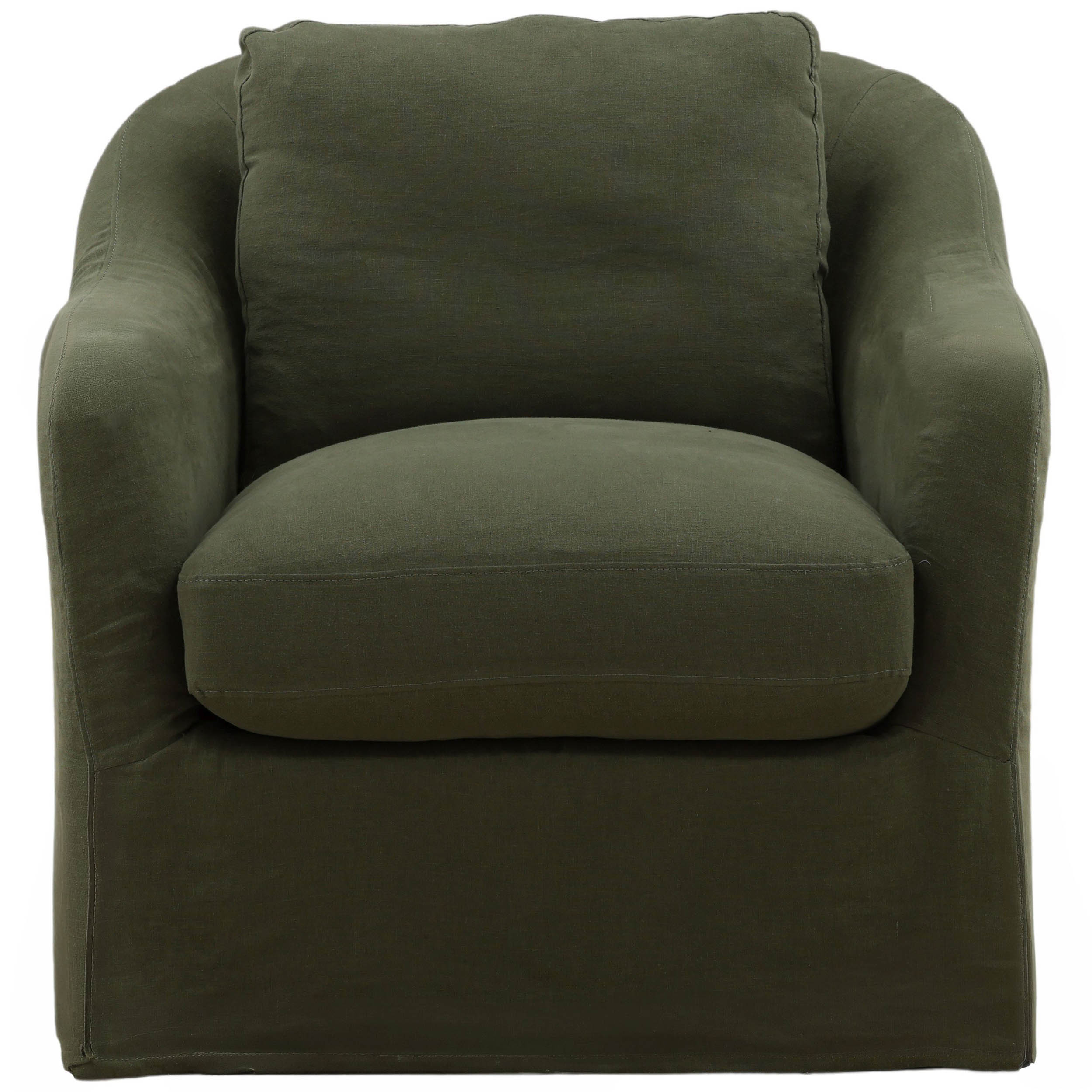 Ama Swivel Chair, Olive - Image 2