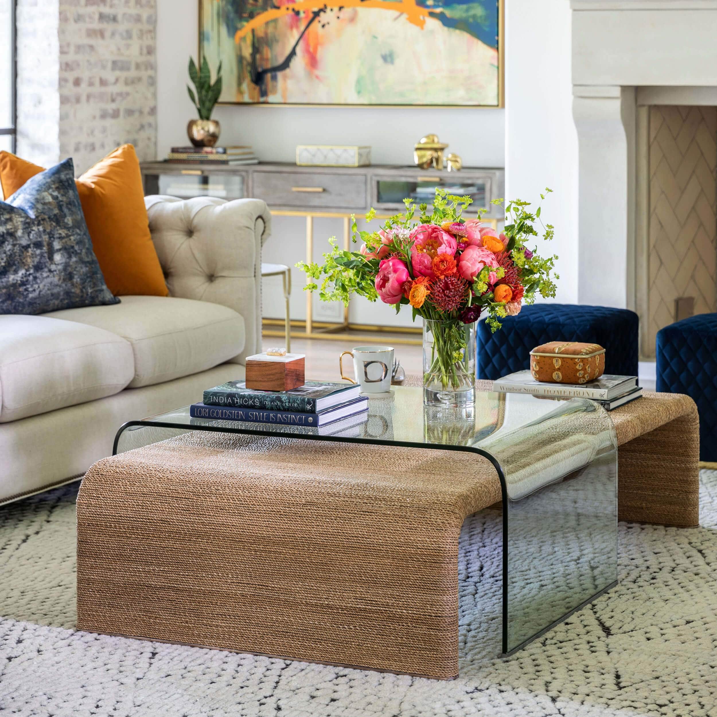 Amani Rope And Glass Coffee Table - Image 6