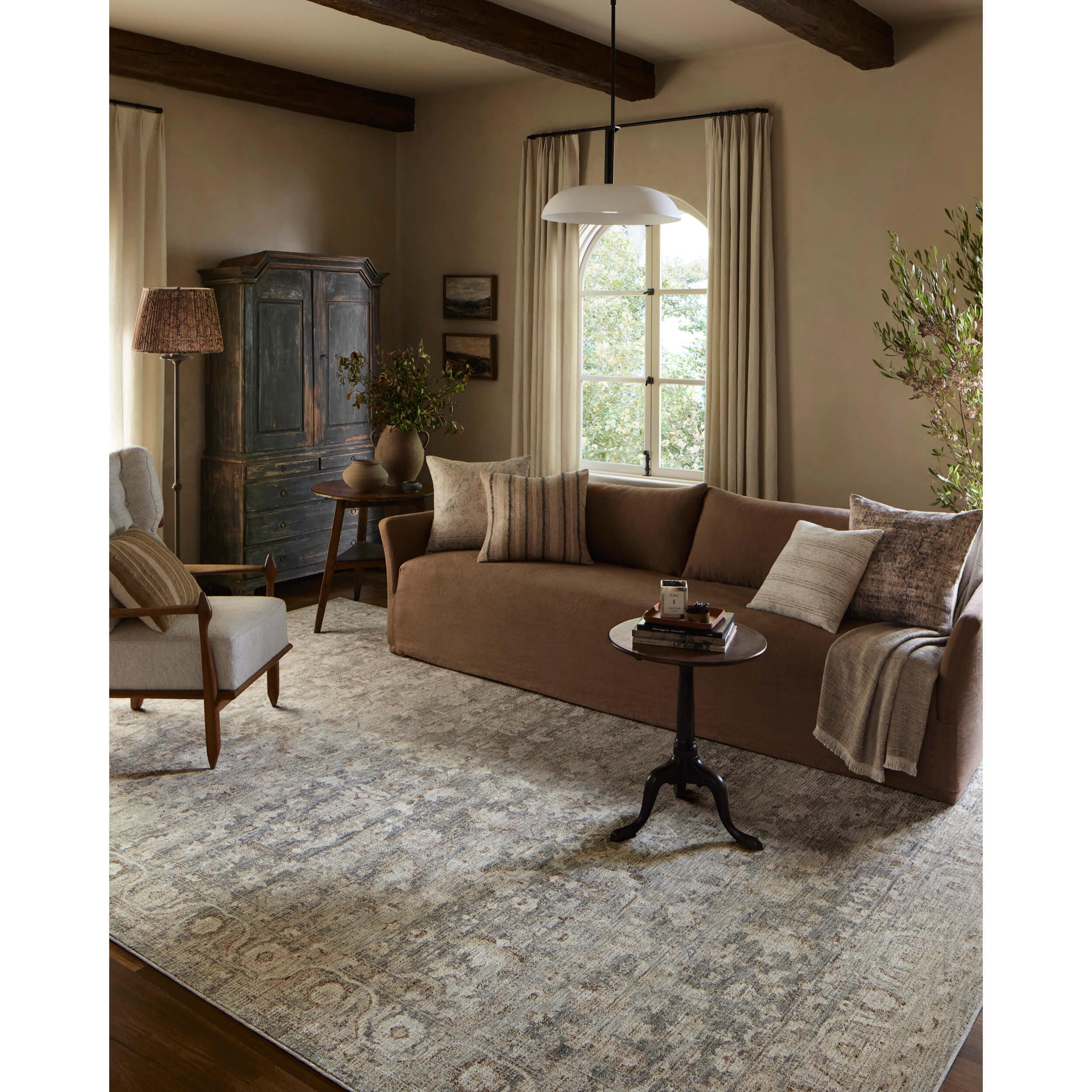 Amber Lewis × Loloi Rug Honora HON-02, Slate/Beige - Image 7