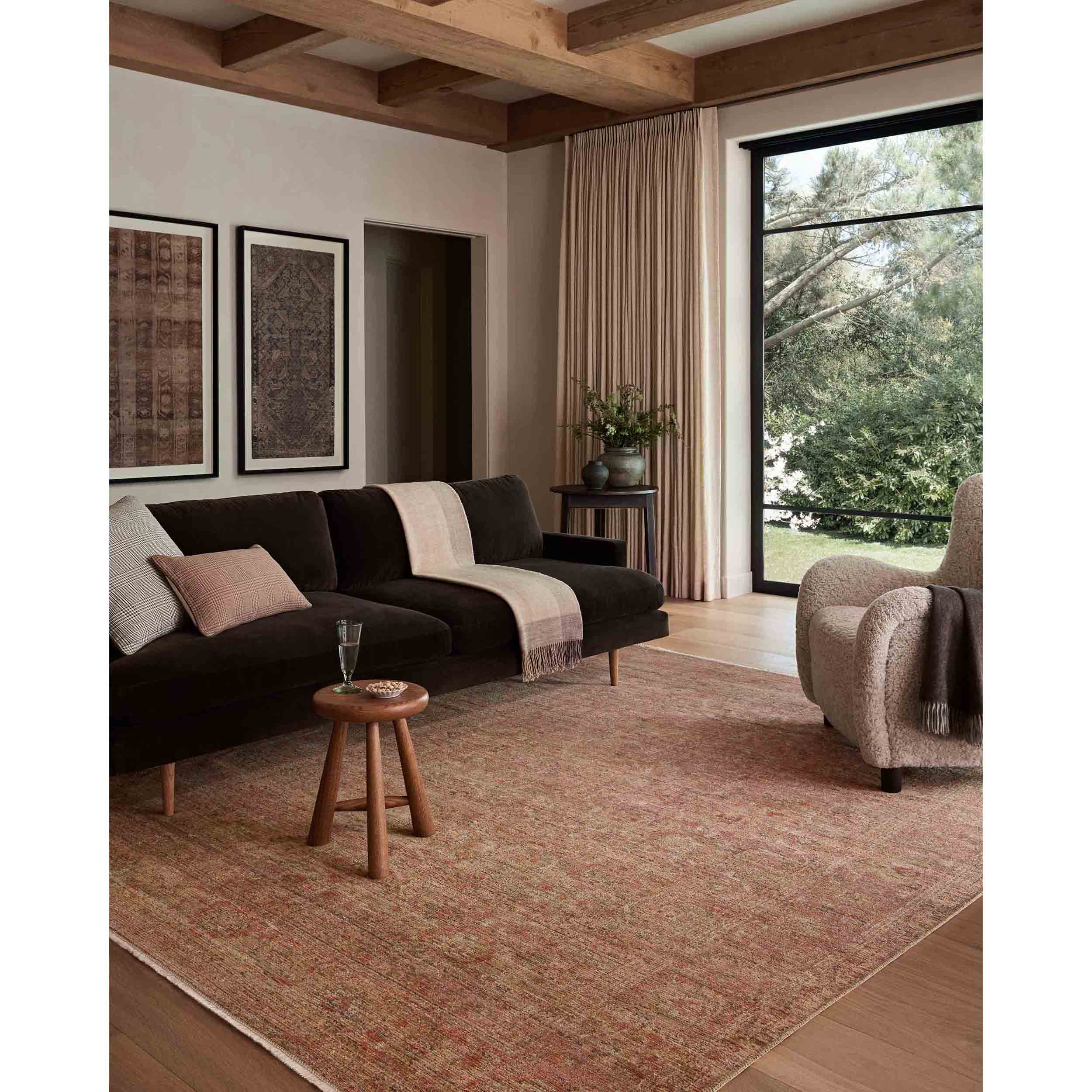 Amber Lewis x Loloi Rug Molly MOL-09, Brick/Bark - Image 5