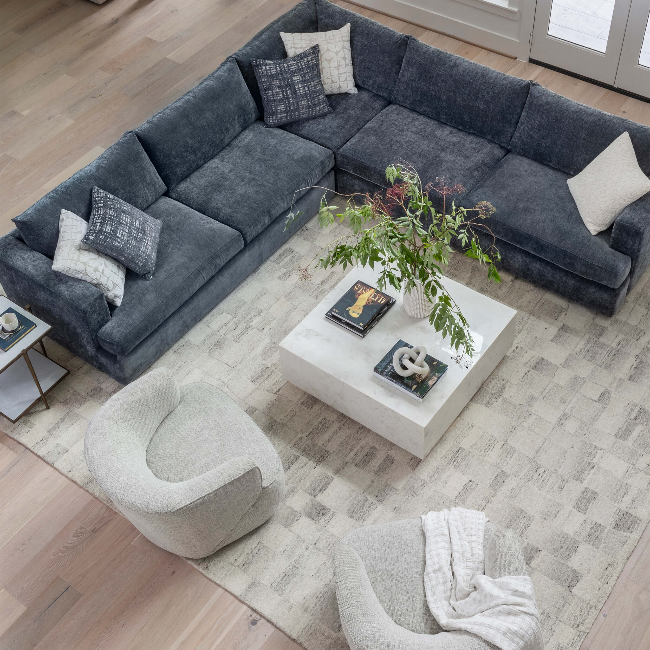 Amber Lewis x Loloi Rug Rocky ROC-01, Ivory/Silver - Image 11