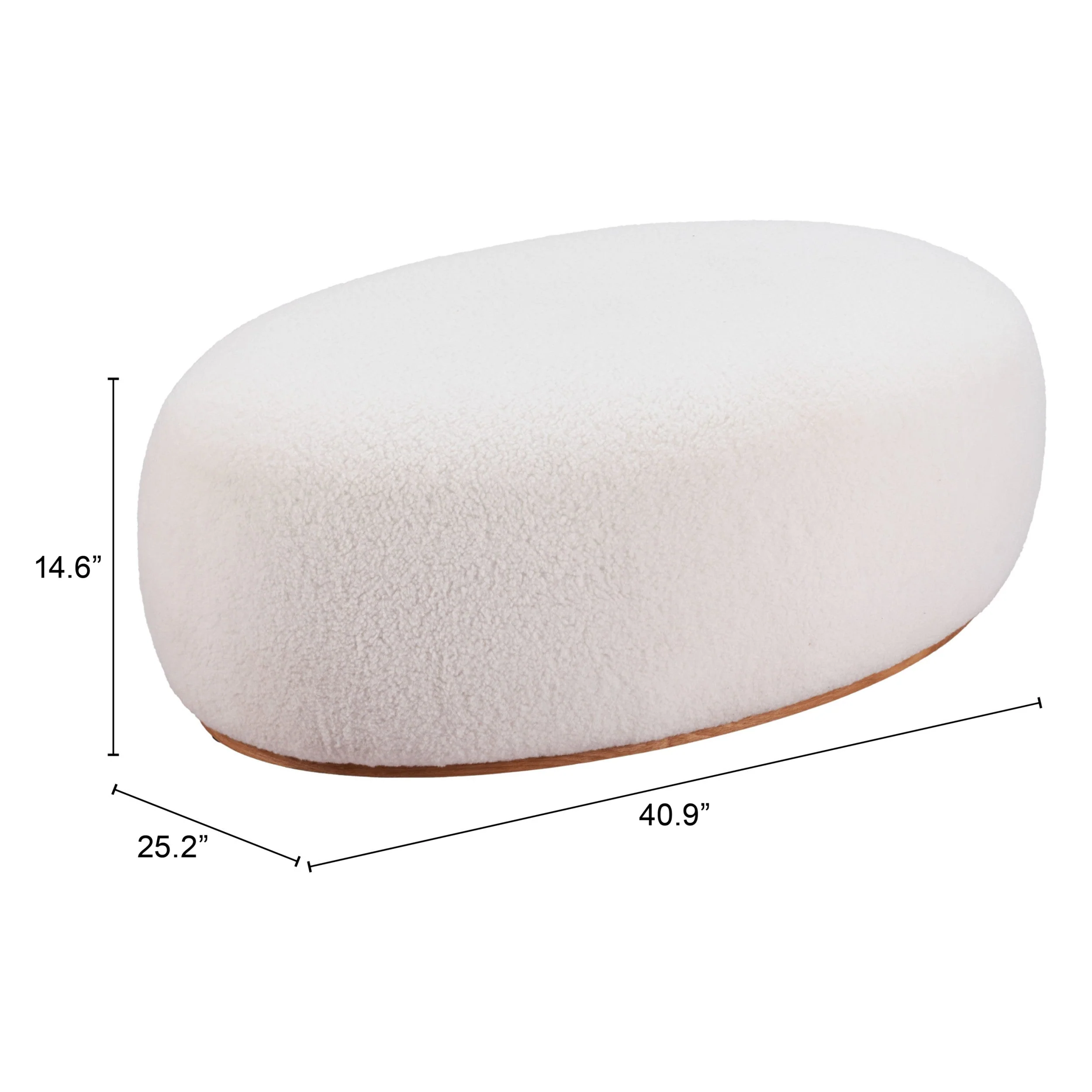 Amber Ottoman, Cream - Image 7